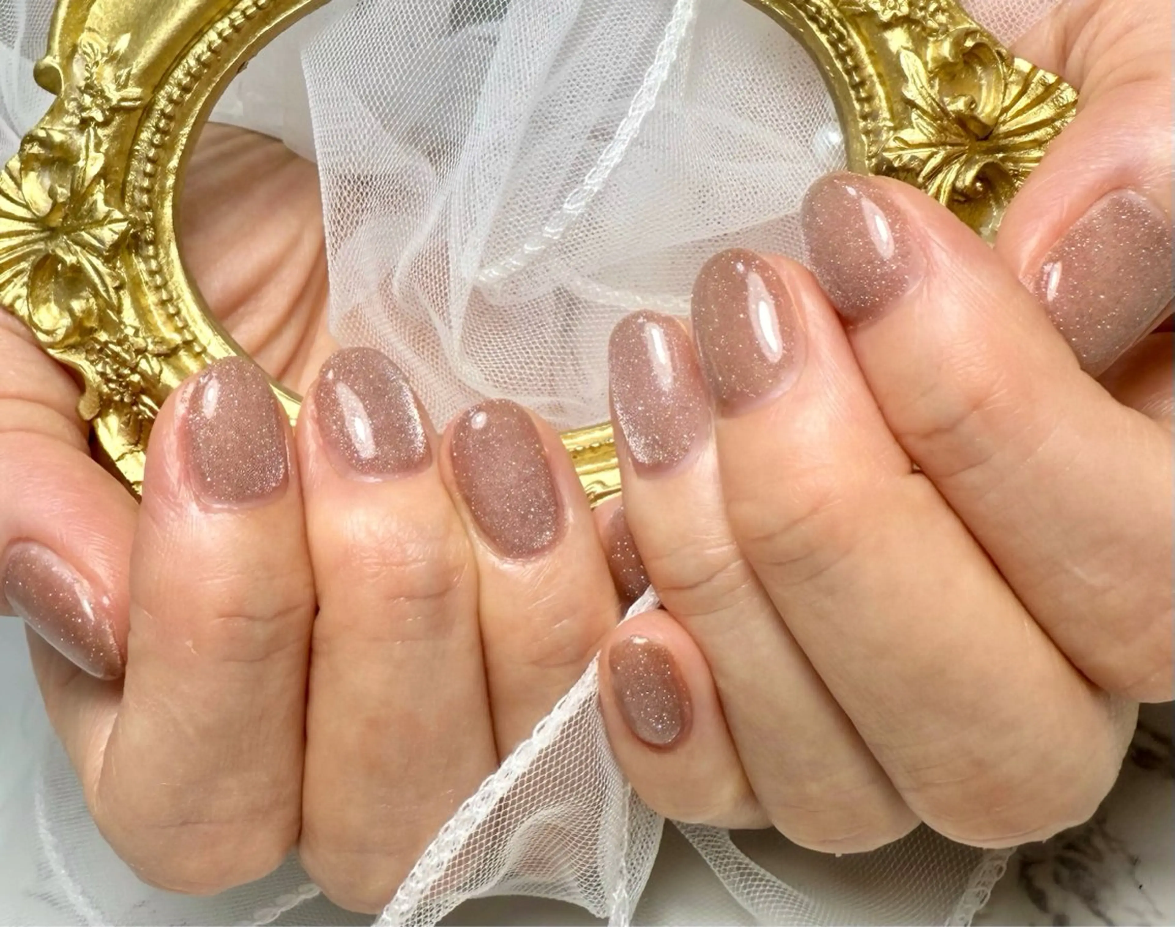 ネイル アートネイル 氷ネイル・うるうるネイル キラキラネイル ラメ(グリッター) マグネットネイル M.N_ nailのネイルデザイン