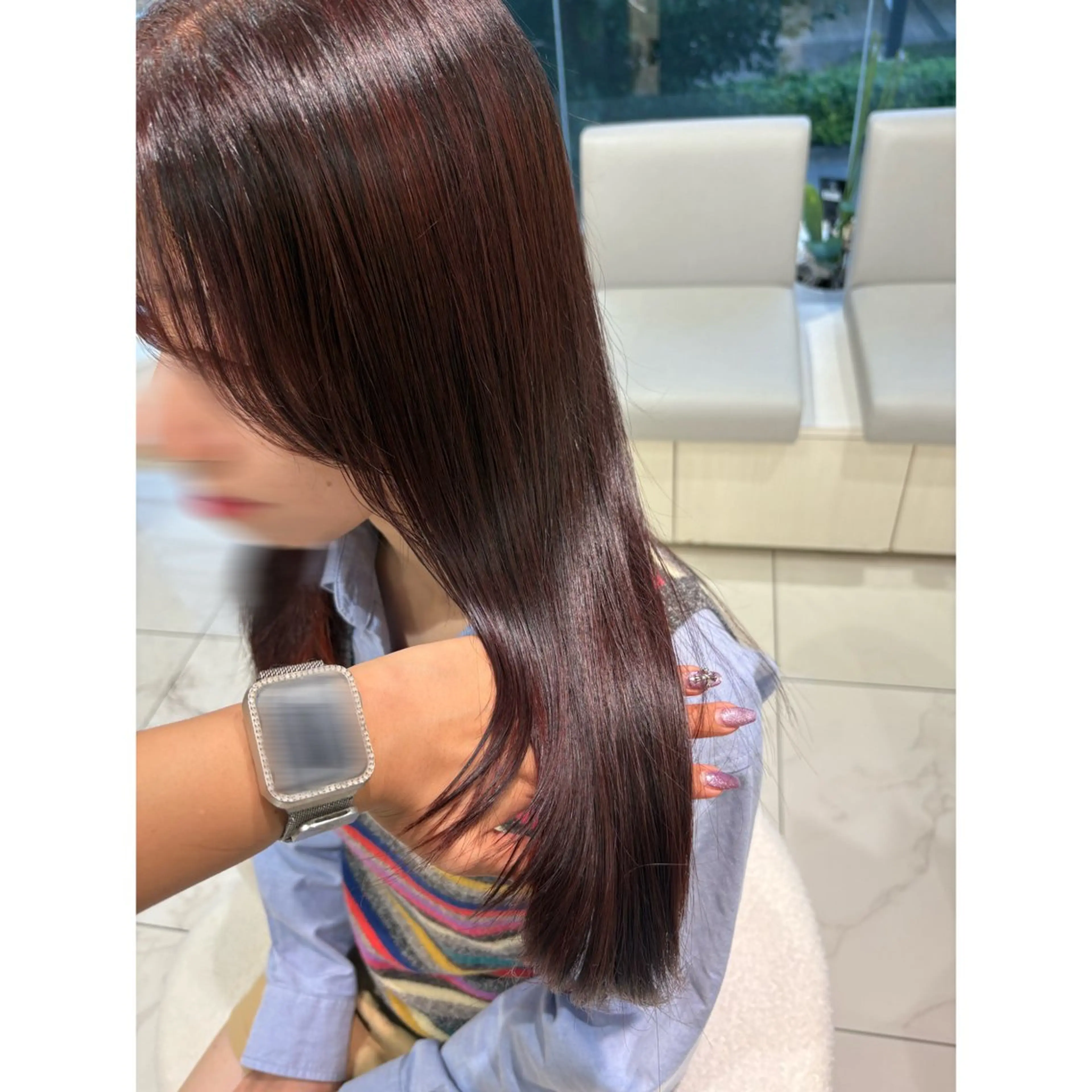 ロング カラー ヘアカラー 韓国ヘア 🎀中川綾乃🎀のヘアスタイル