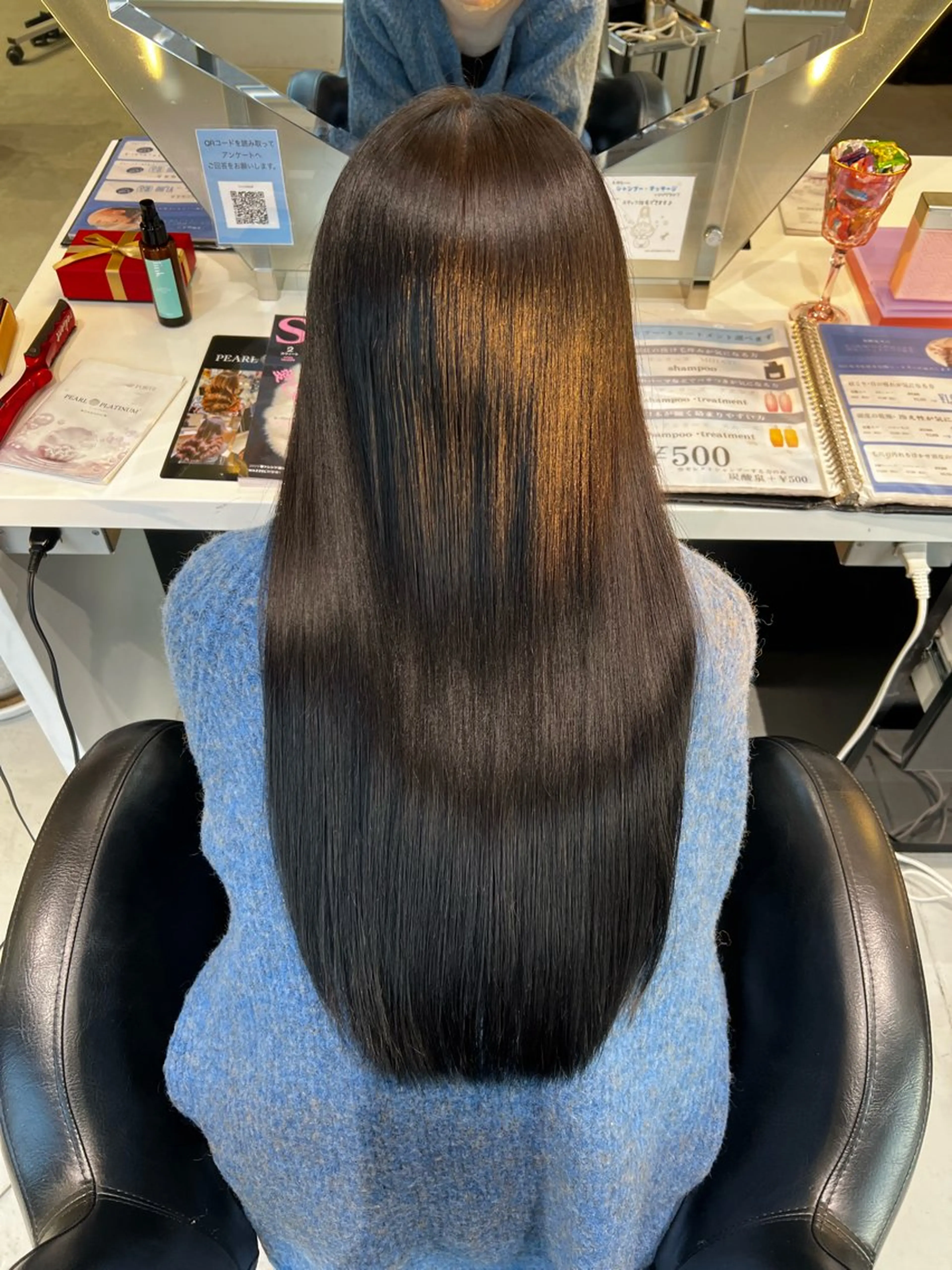 ロング トリートメント 韓国風顔まわり/ベー ジュ/マツエク♡美咲のヘアスタイル