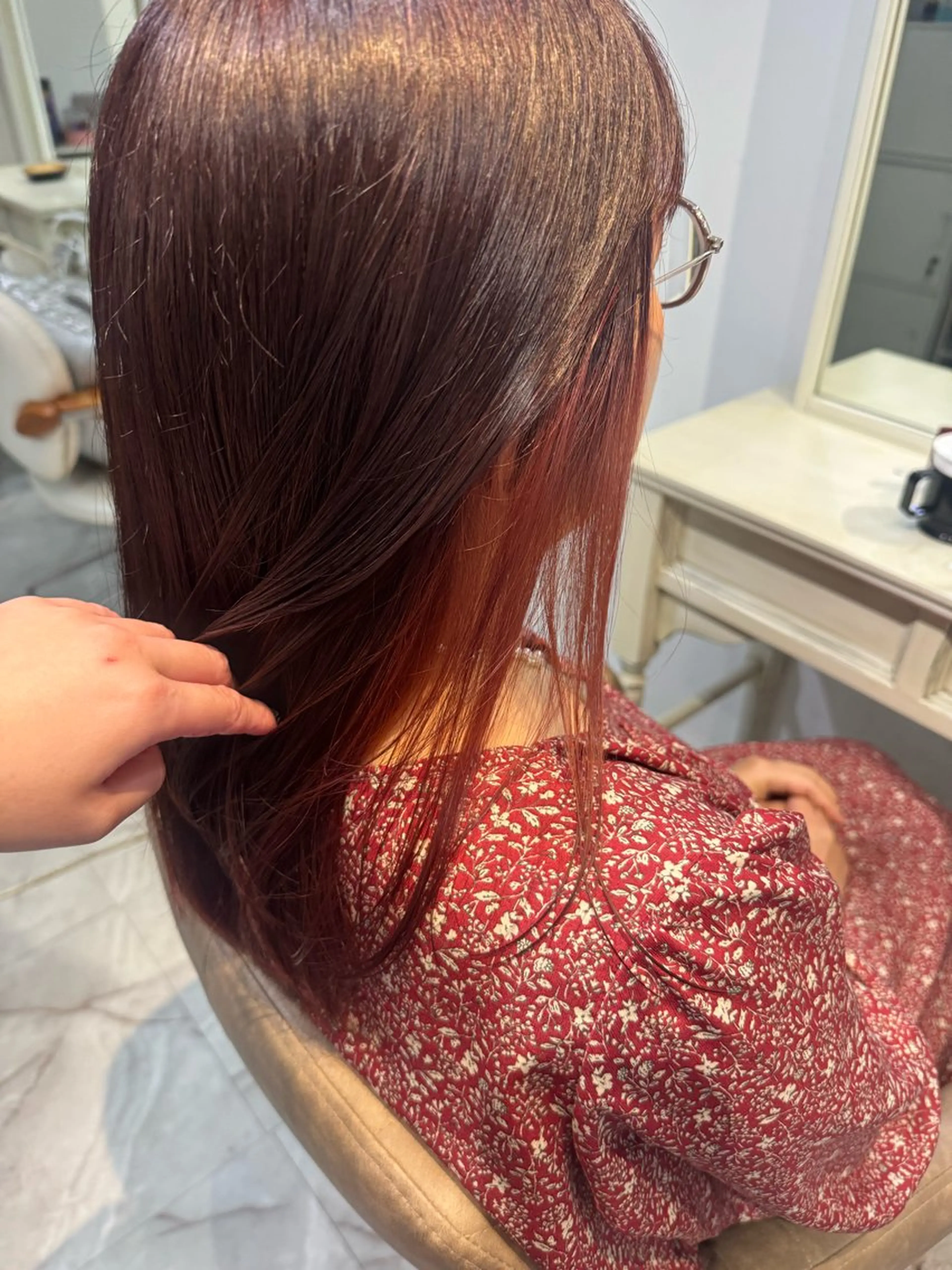 セミロング カラー インナーカラー ピンクカラー ヘアカラー トリートメント Fuu.by lupine所属・3日空きあり 🌟misatoのヘアスタイル