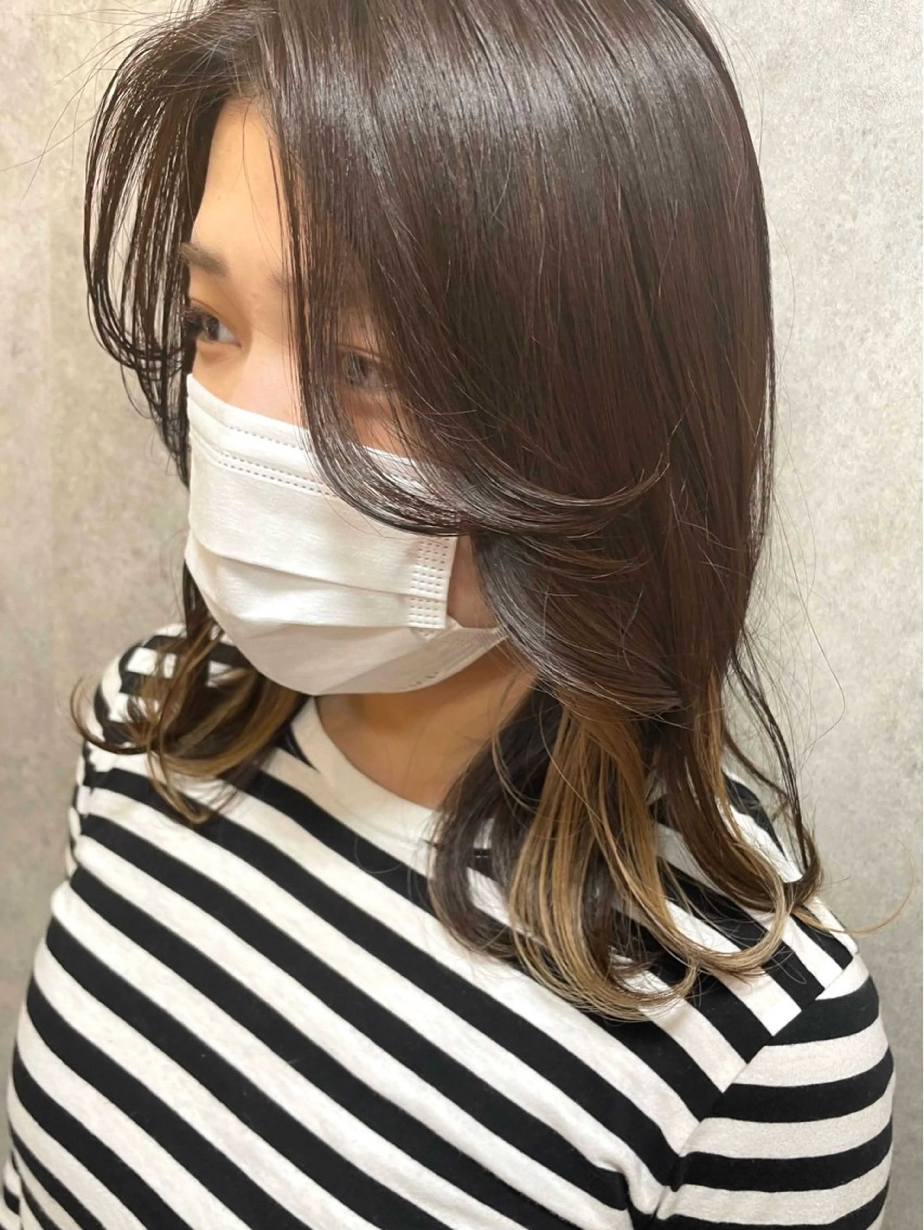 ミディアム カラー ヘアカラー トリートメント sunnyside大名所属・sunny side 大名　りょう👸🏼のヘアスタイル