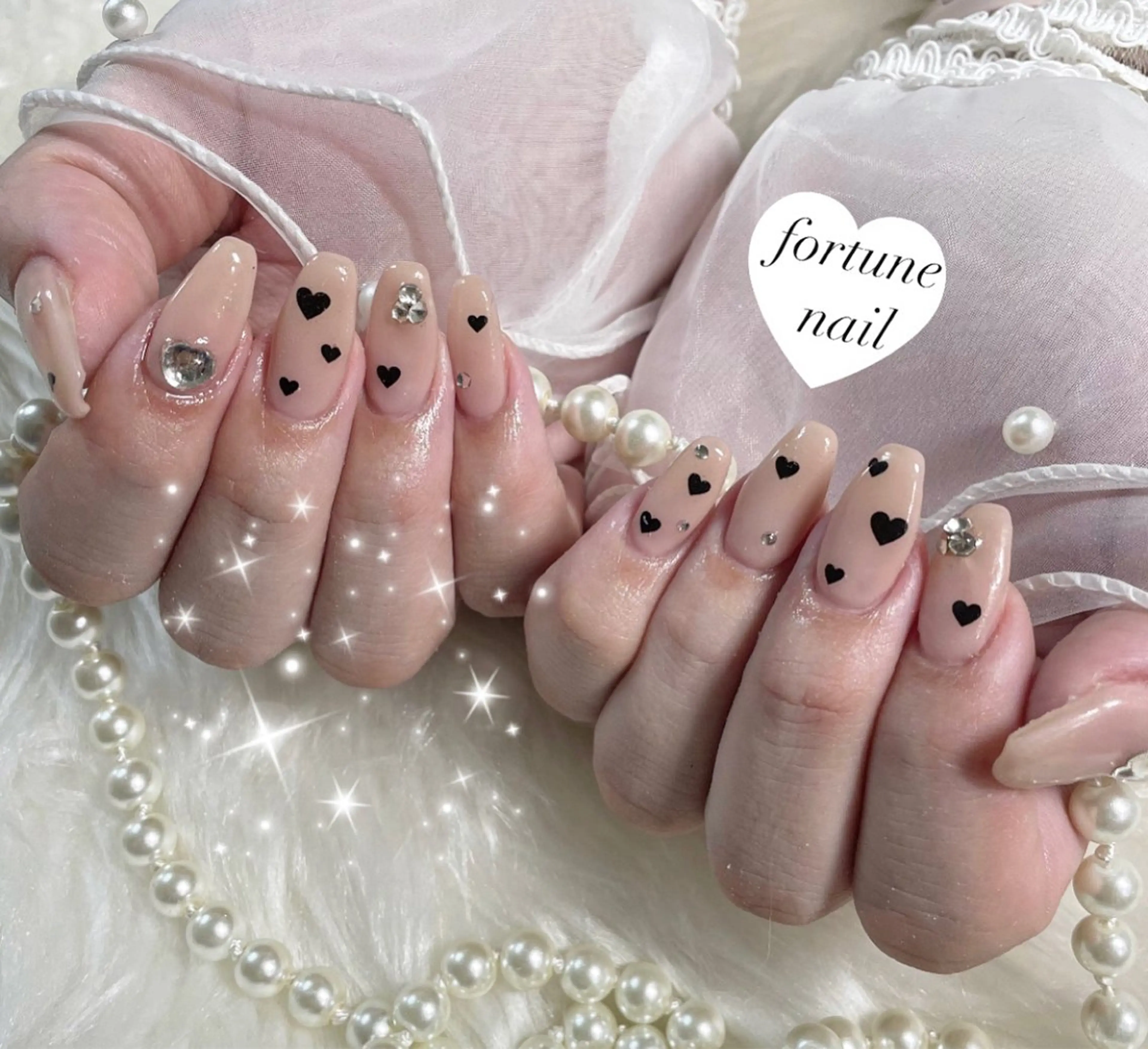 ネイル ハート キラキラネイル バレンタイン ハンドネイル ☆saori ☆のネイルデザイン