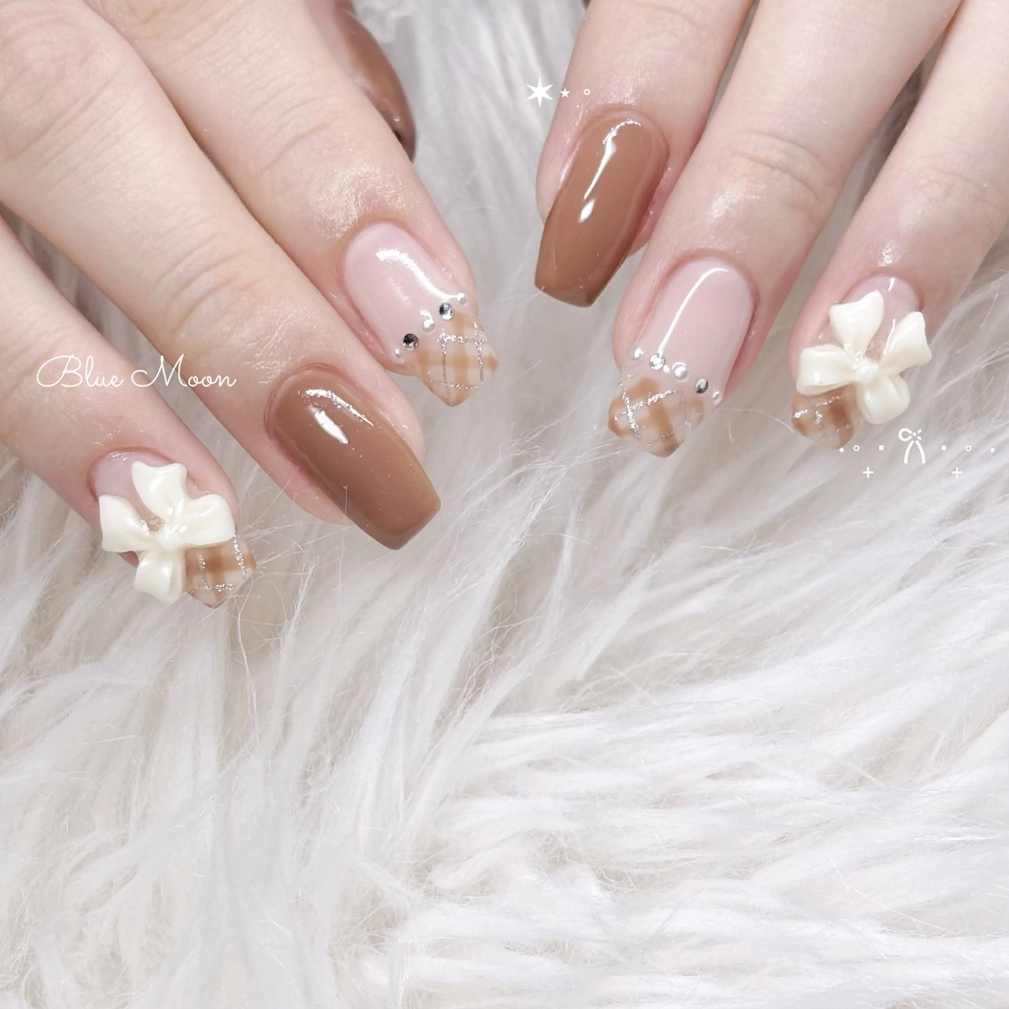 ネイル リボン nail salon Blue Moonのネイルデザイン