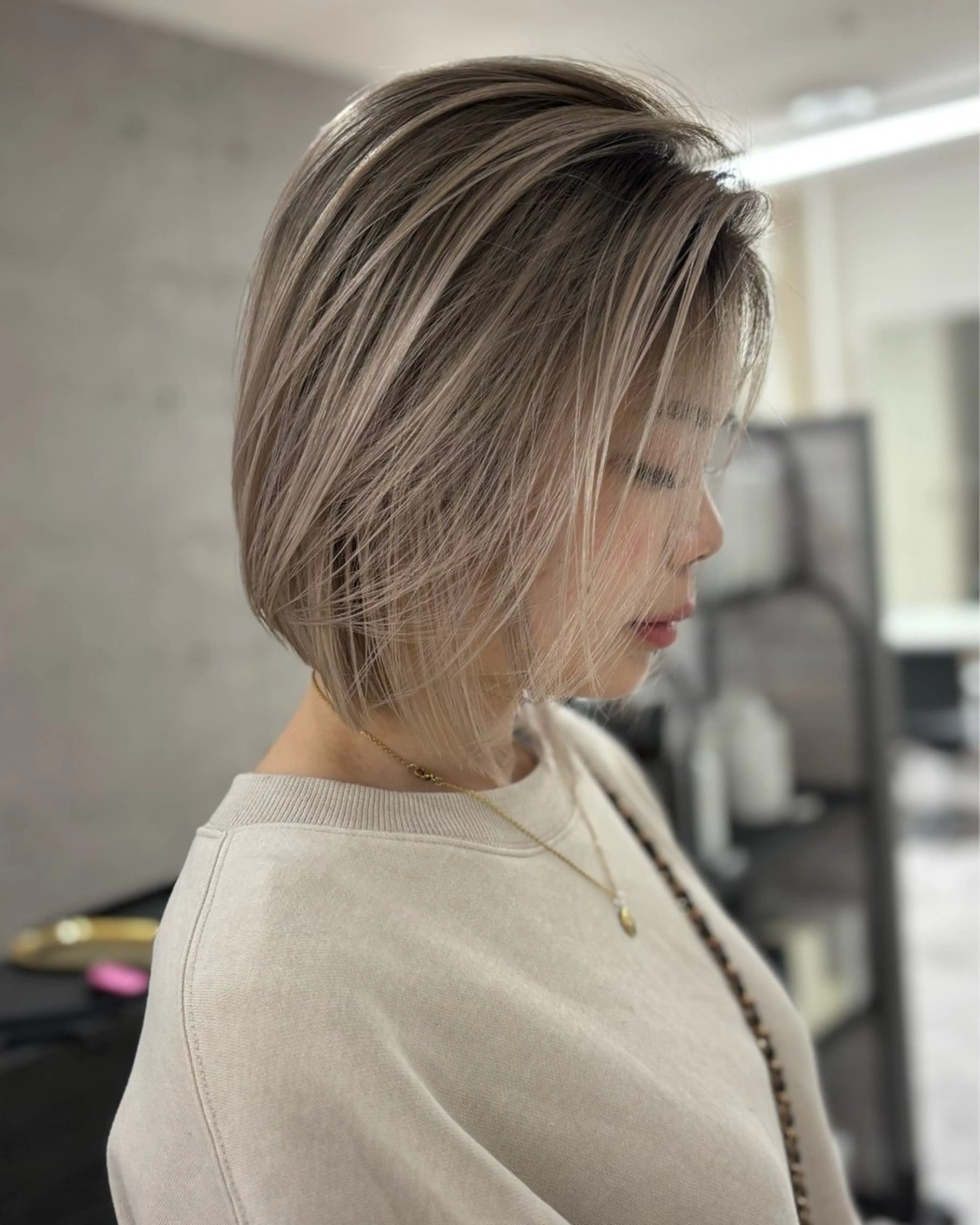 カラー カット ヘアカラー Mina/岡山/矯正 ブリーチ/レイヤーのヘアスタイル