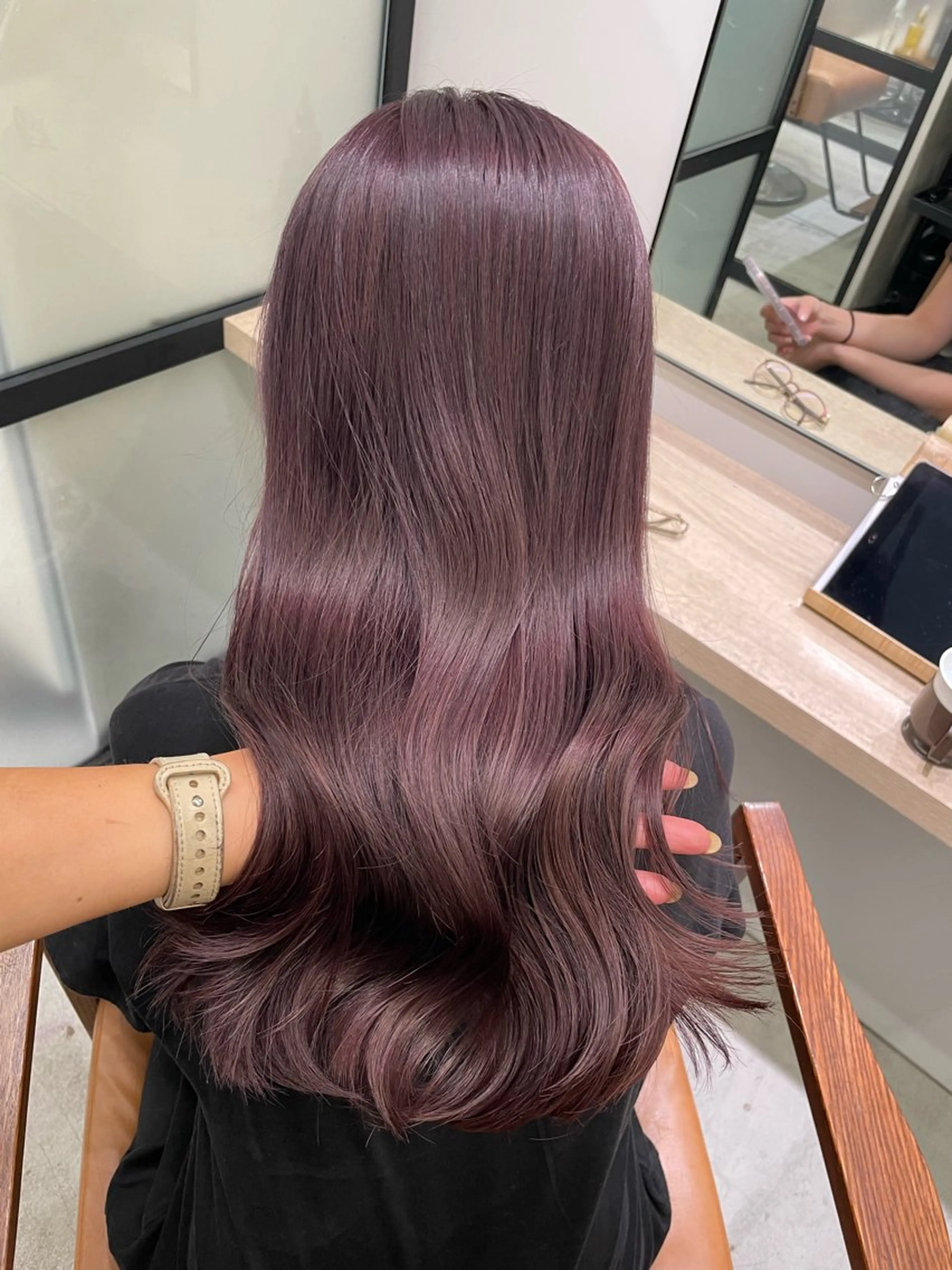 セミロング カラー ヘアカラー トリートメント 半個室女性salon 🩰Natsumiのヘアスタイル