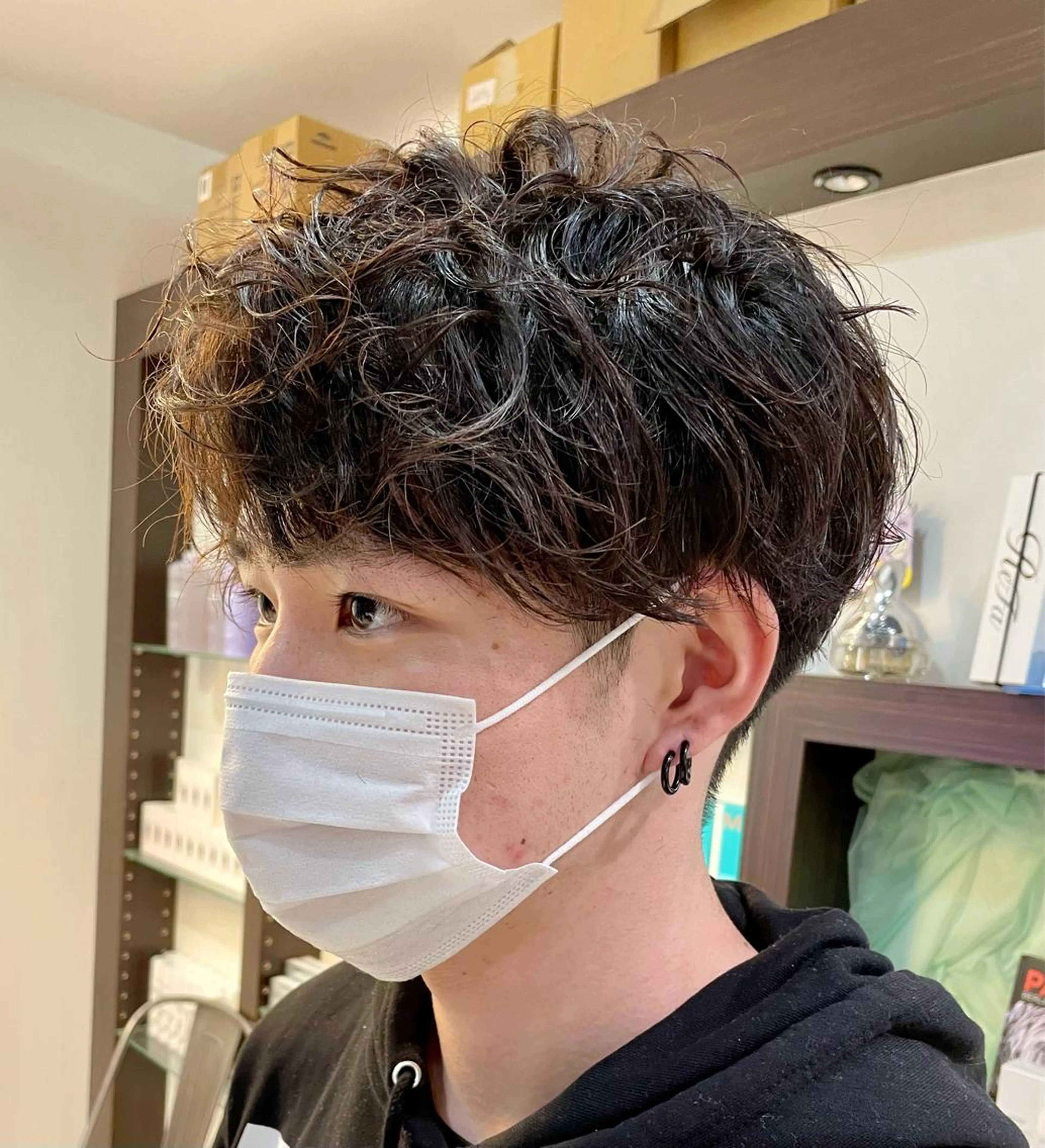 パーマ メンズ メンズパーマ スパイラルパーマ カット パーマ メンズ指名no'1 佐藤　亘のヘアスタイル