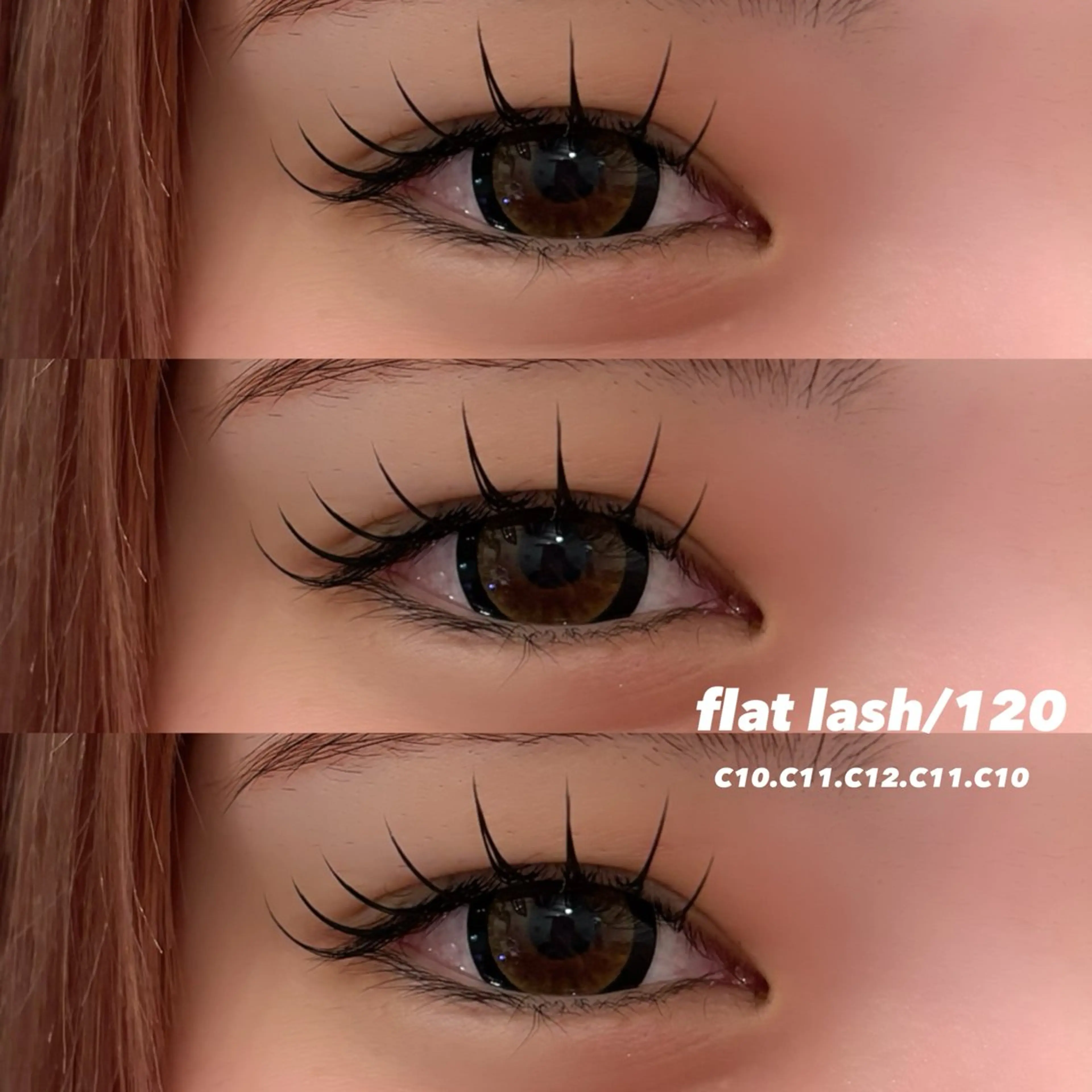 マツエク・マツパ フラットラッシュ 〖IEN〗Yuka (ユウカ/優香)のマツエク・マツパデザイン