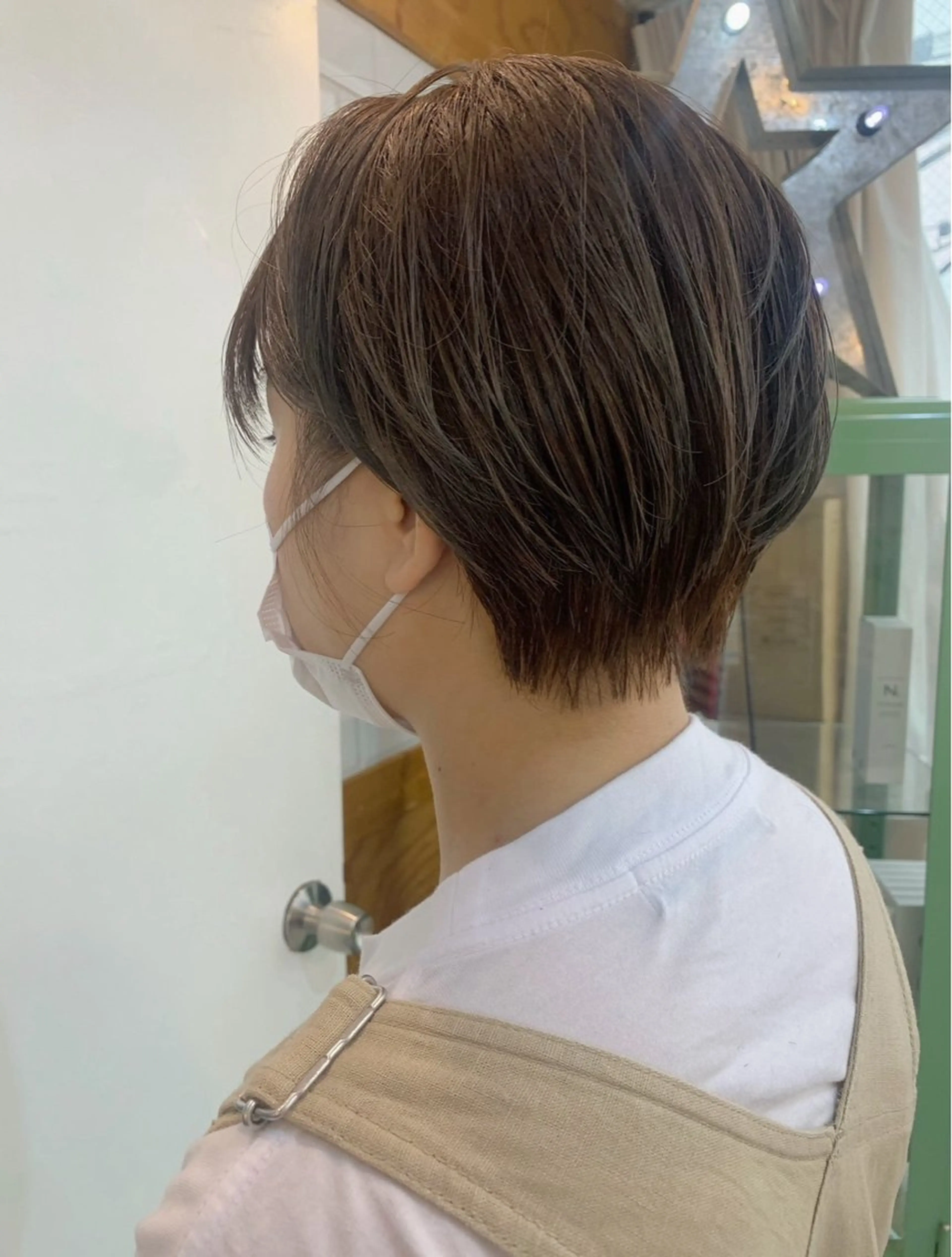 ショート カラー デザインカラー イヤリングカラー ハイライトカラー ボブ 顔周りカット カット ヘアカラー トリートメント KANA/ボブ/ インナーカラー/艶髪のヘアスタイル