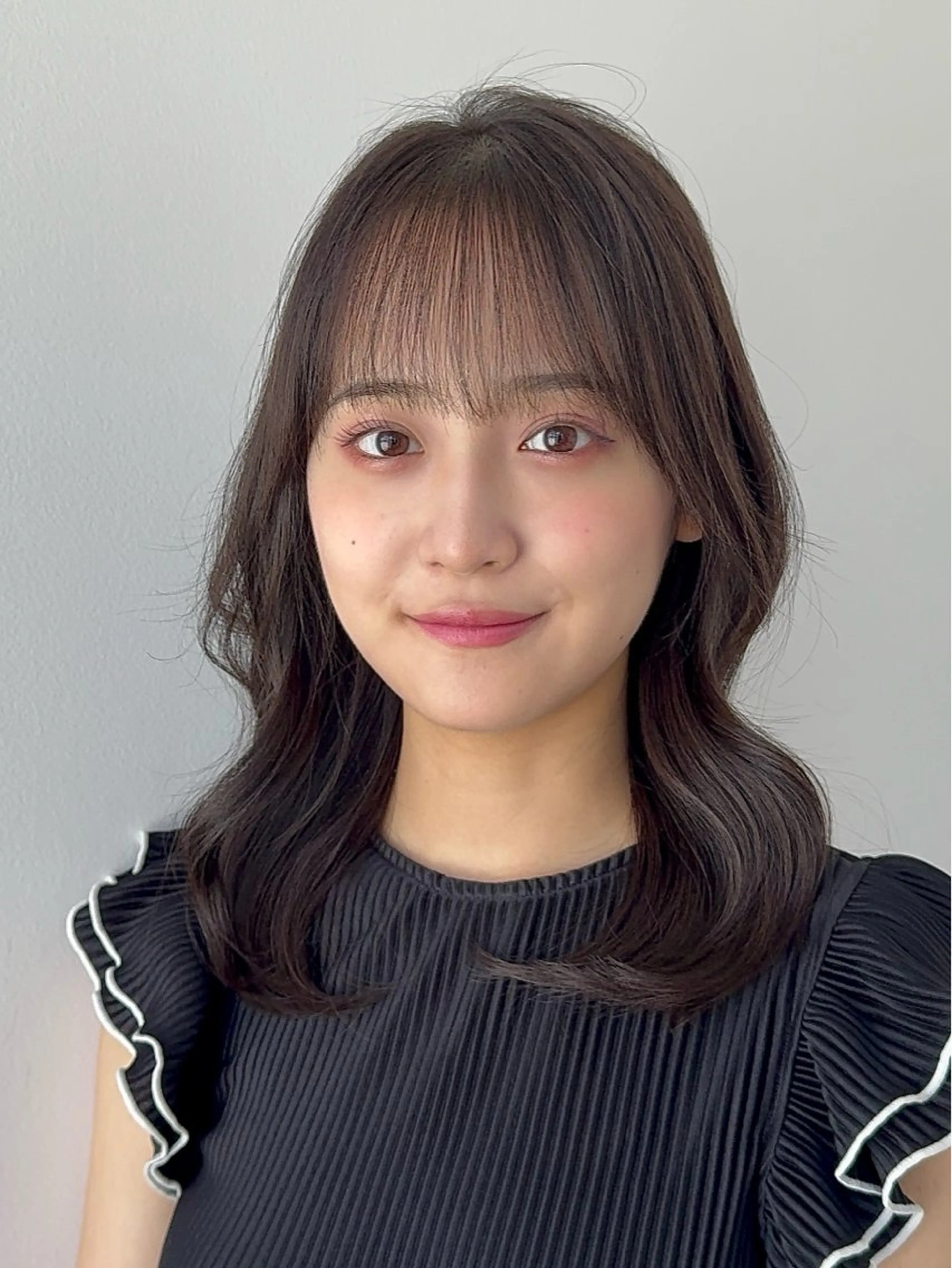 ミディアム カラー ヘアアレンジ 最小顔周り&レイヤー 特化/池袋/kokiのヘアスタイル