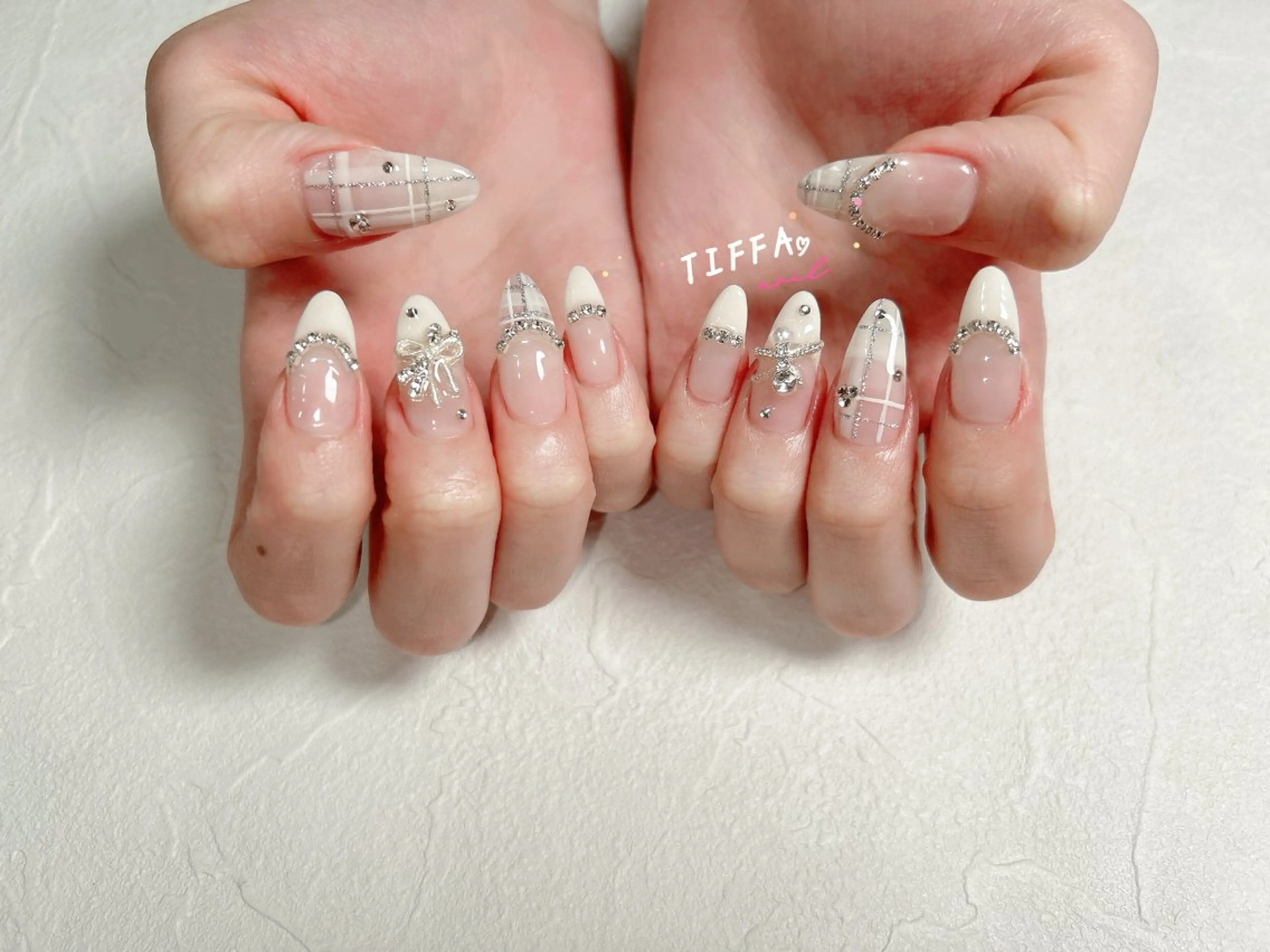 【スカルプ長さだし】ゴージャス10本(アートorパーツorシール)￥18980の写真