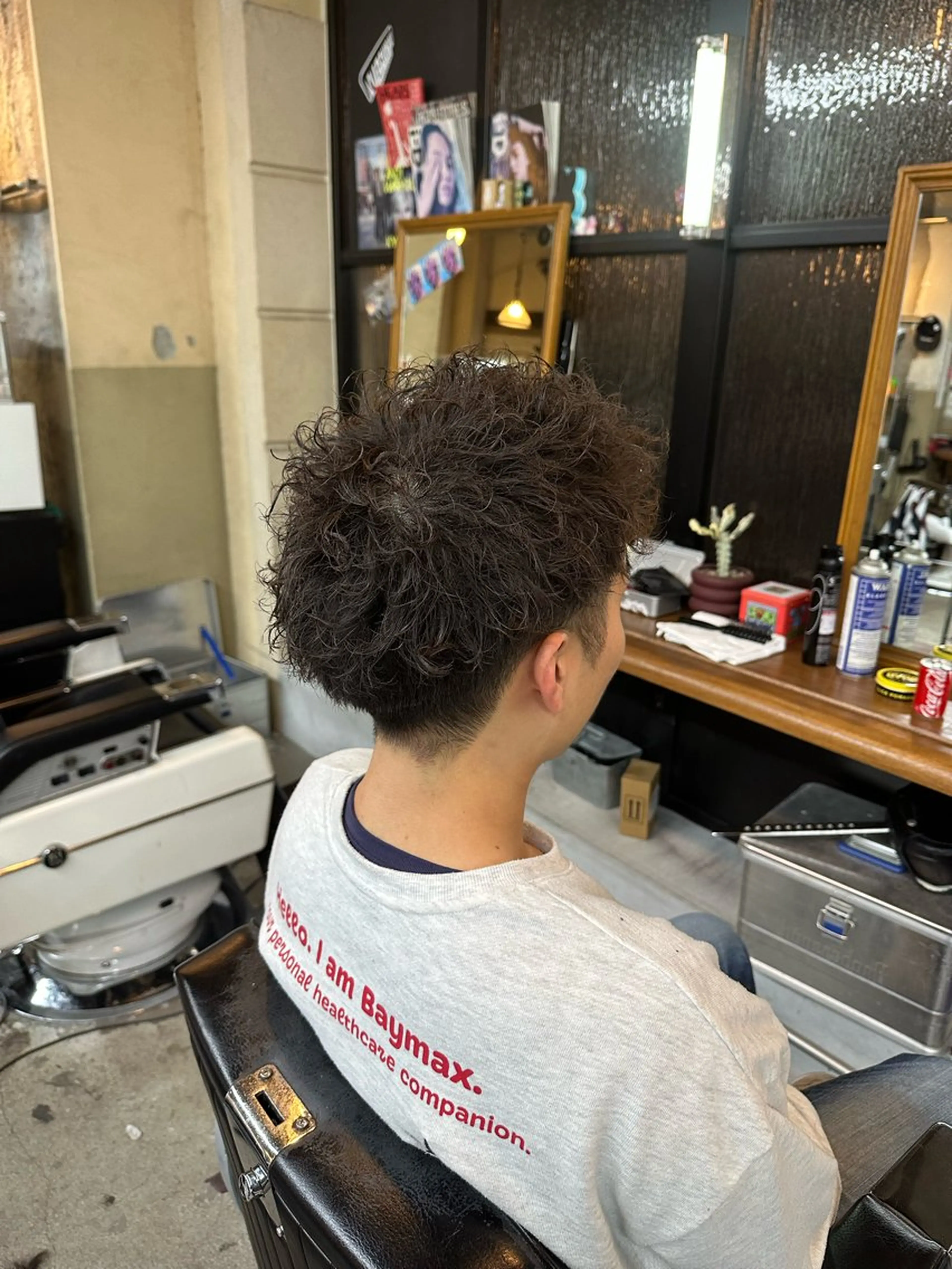 ショート パーマ メンズ メンズパーマ スパイキーショート ショートヘア カット ヘアカラー パーマ モチヅキ タツキのヘアスタイル