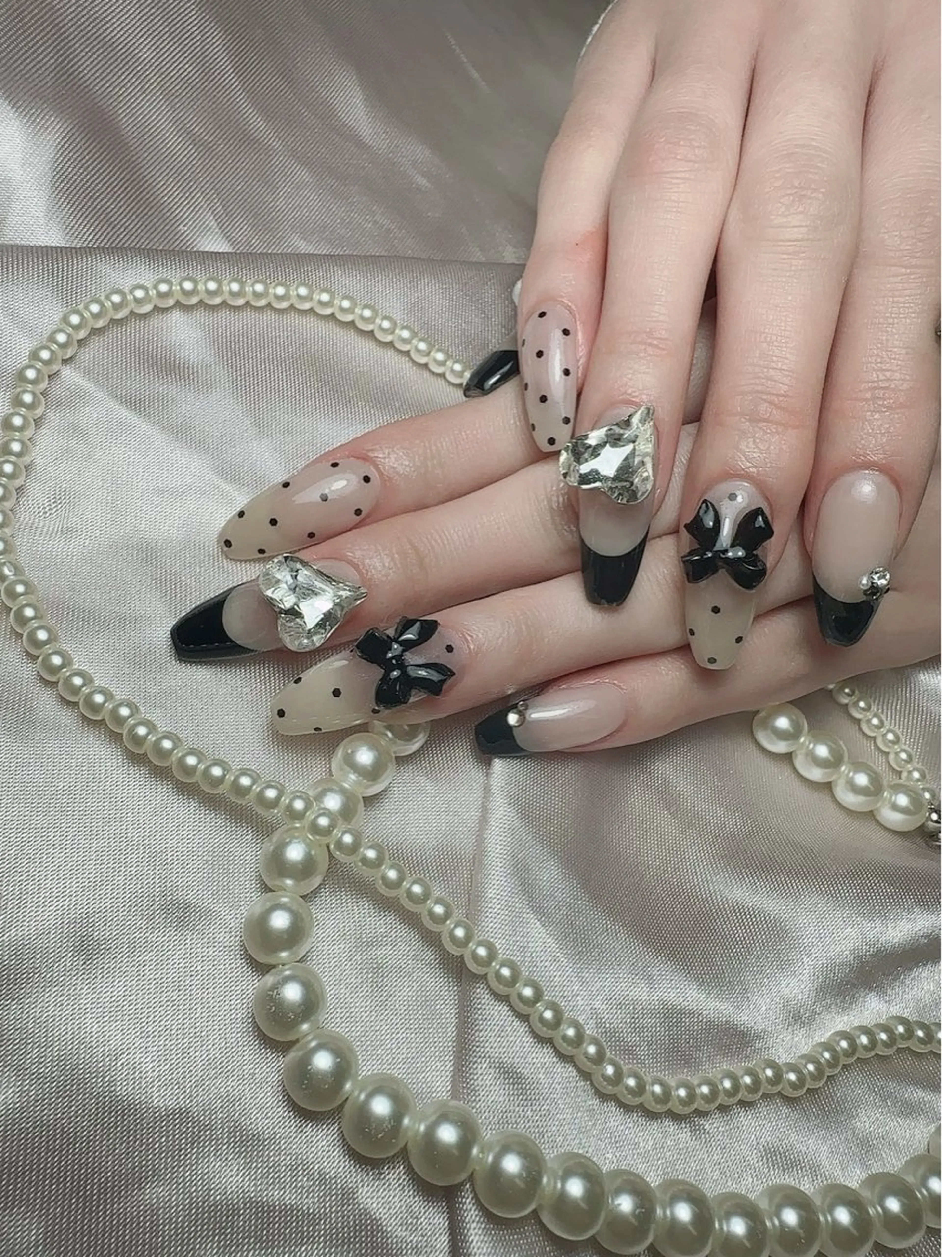 ネイル アートネイル 入学式 ハート マグネットネイル 持ち込み ハンドネイル nail salon    Mimiy..所属・Nailsalon Mimiy..♡のネイルデザイン