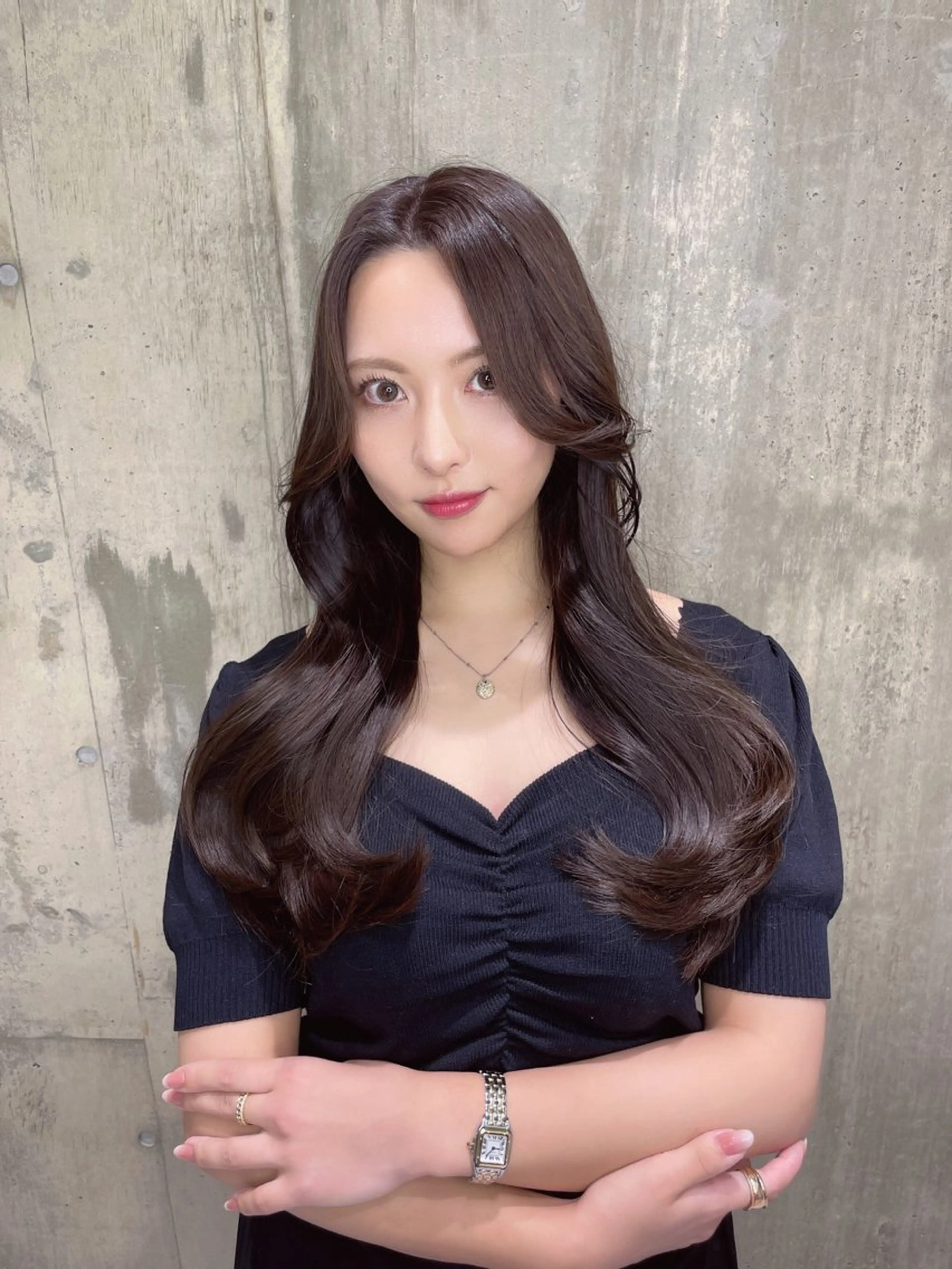 セミロング カラー グレージュ ラベンダーカラー ラベンダーグレージュ ラベンダーグレー 韓国風ヘア カット ヘアカラー トリートメント 寺島 圭人のヘアスタイル