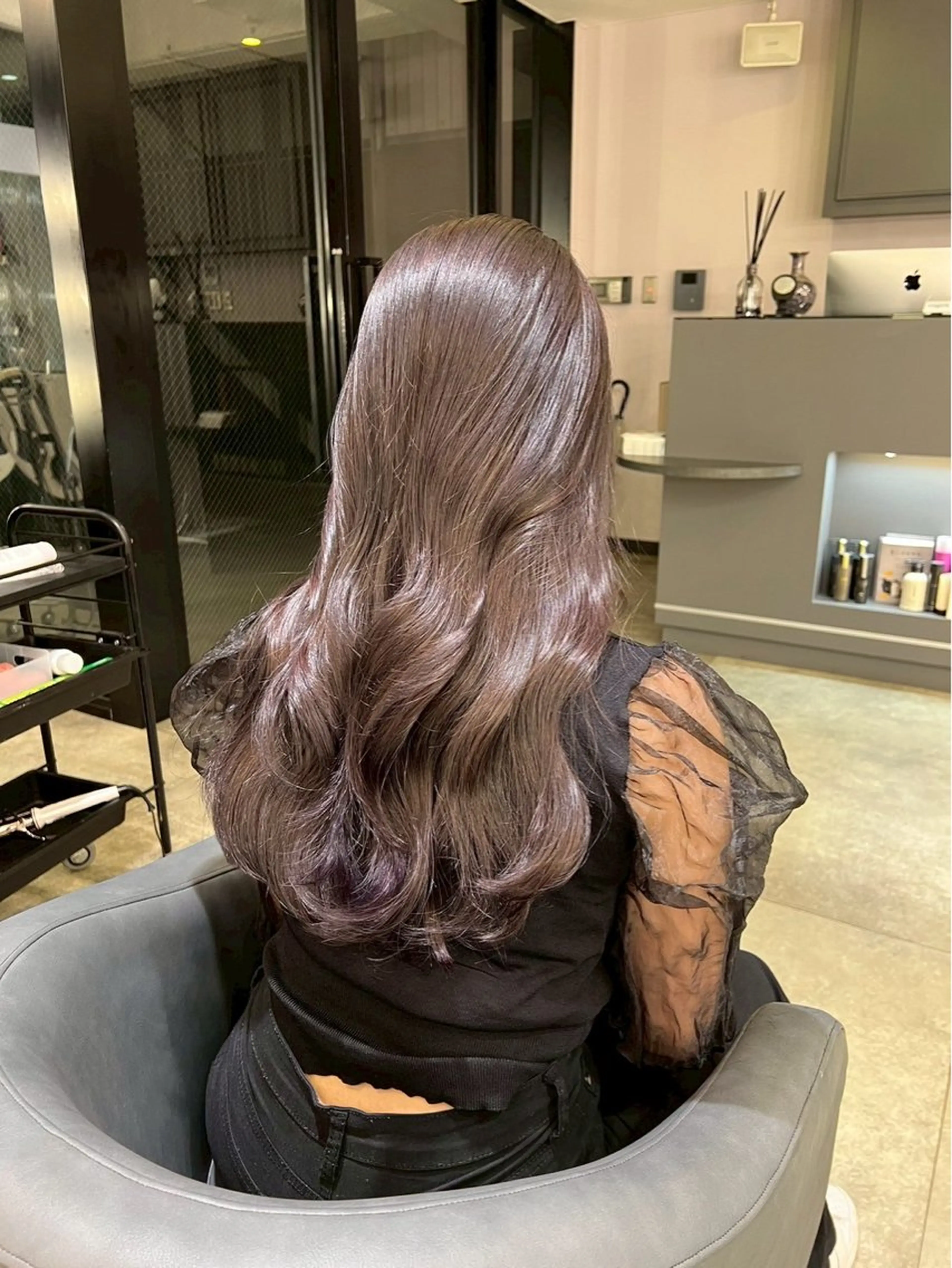 セミロング 髪質改善 Noe心斎橋店のヘアスタイル