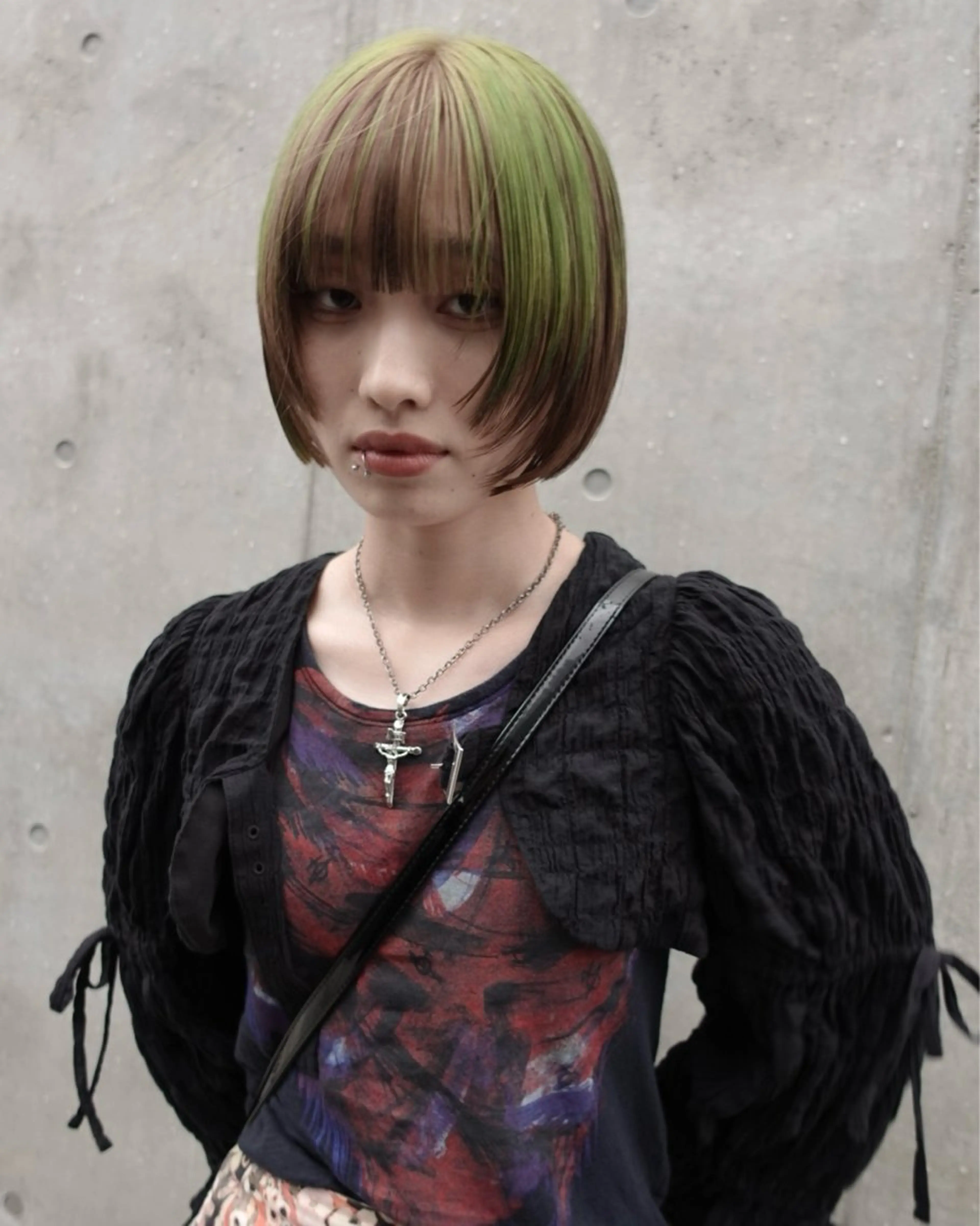 ショート ヘアカラー トリートメント Null 表参道所属・岩下昂世/ ハイトーン/デザインのヘアスタイル