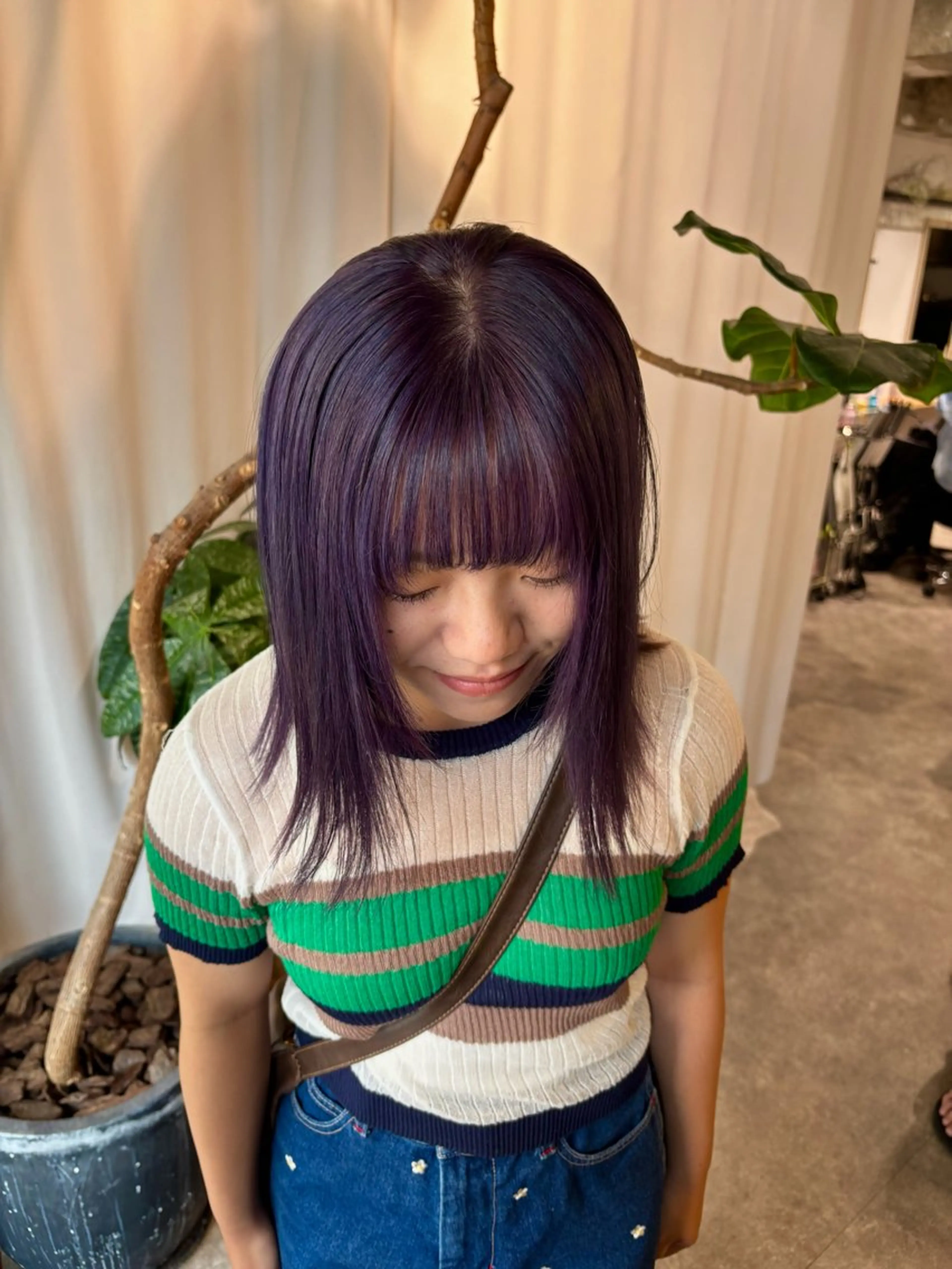 セミロング ヘアカラー ZEST kalon RINAのマツエク・マツパデザイン