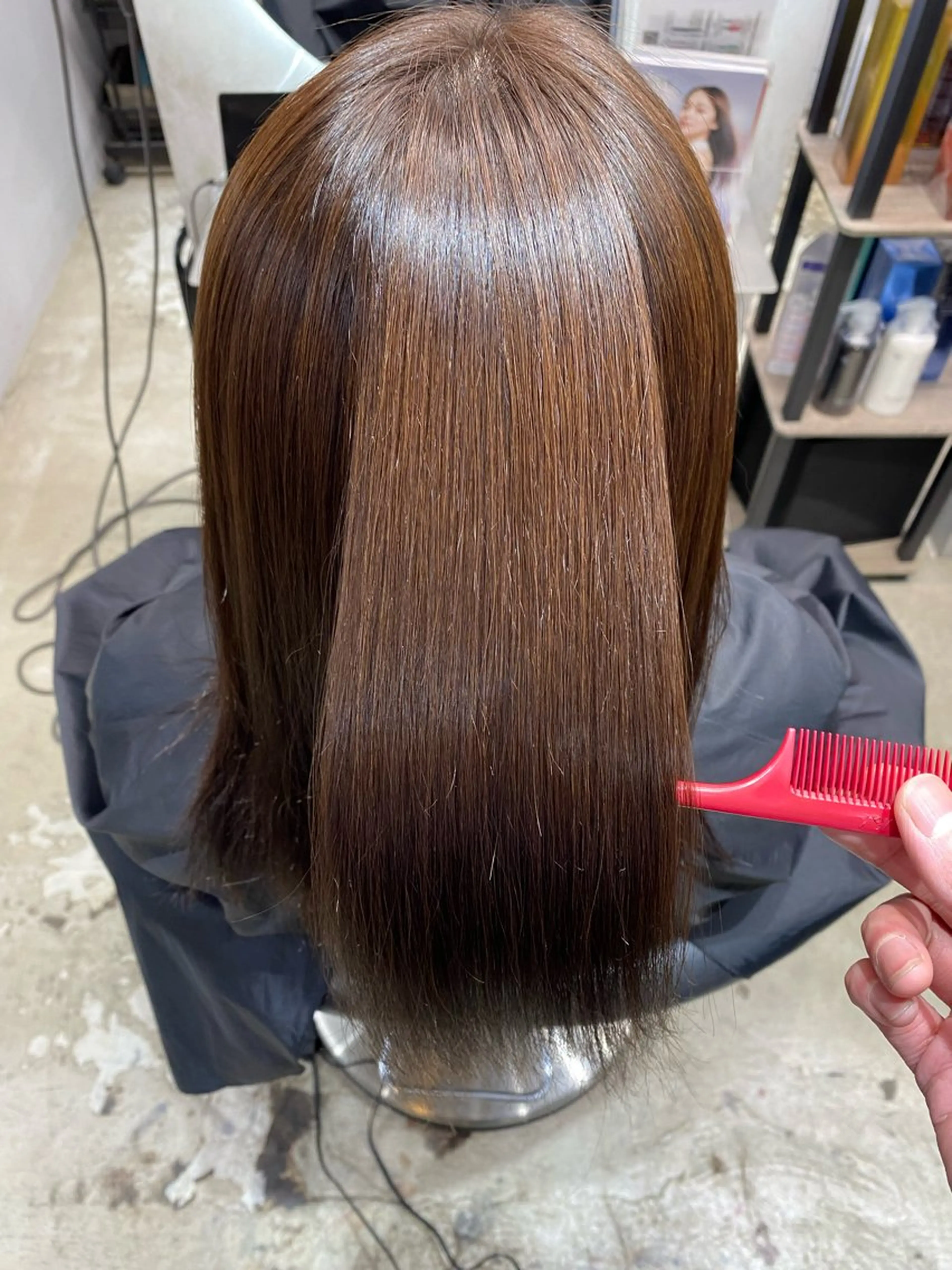 セミロング カラー 縮毛矯正 カット ヘアカラー 縮毛矯正 トリートメント レイヤー×髪質改善✨ 渋谷/佐藤侑哉のヘアスタイル