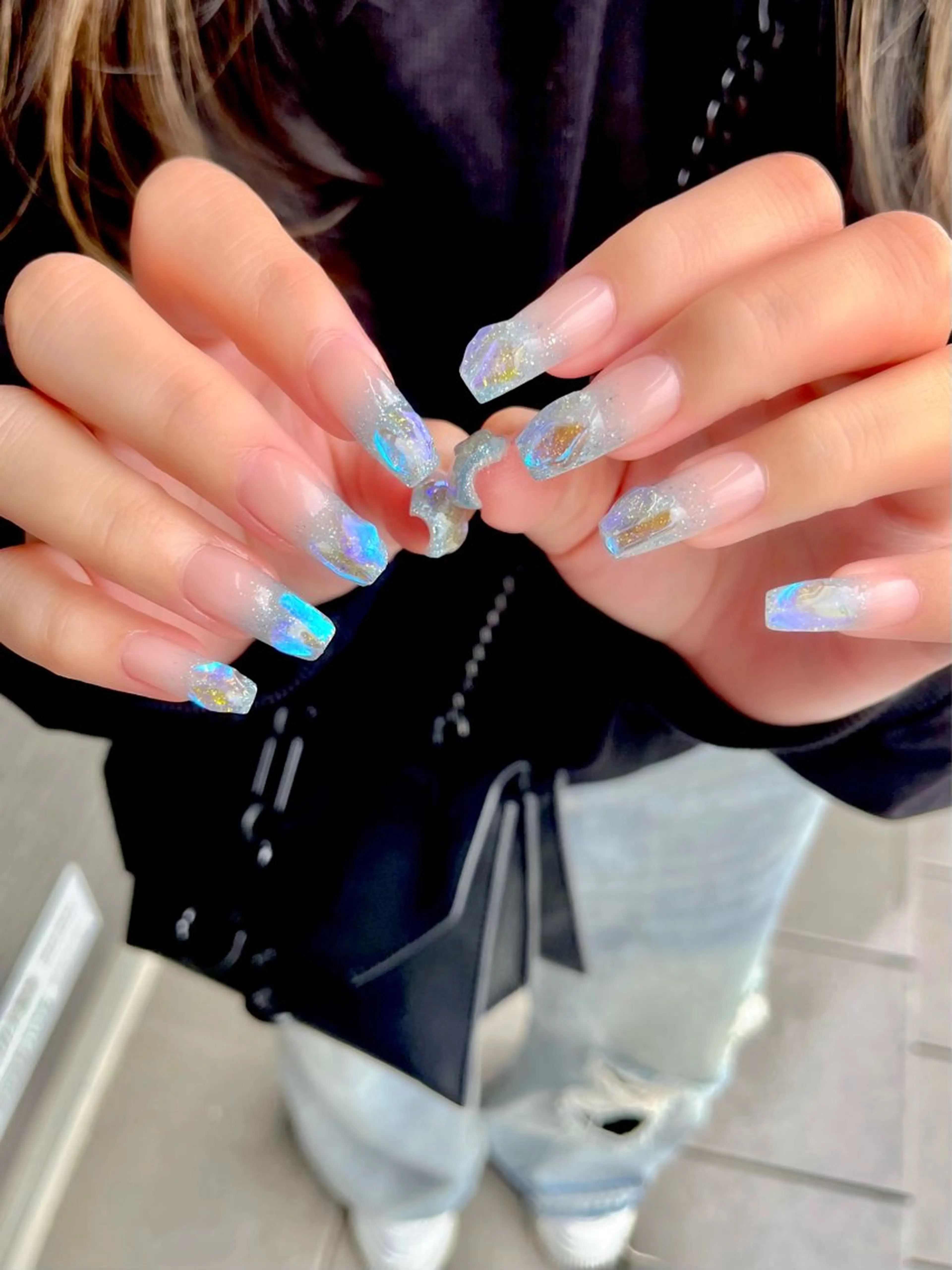 ネイル キラキラネイル マグネットネイル ワンカラーネイル スカルプネイル ワンホンネイル nine.🦋 YUKOのネイルデザイン