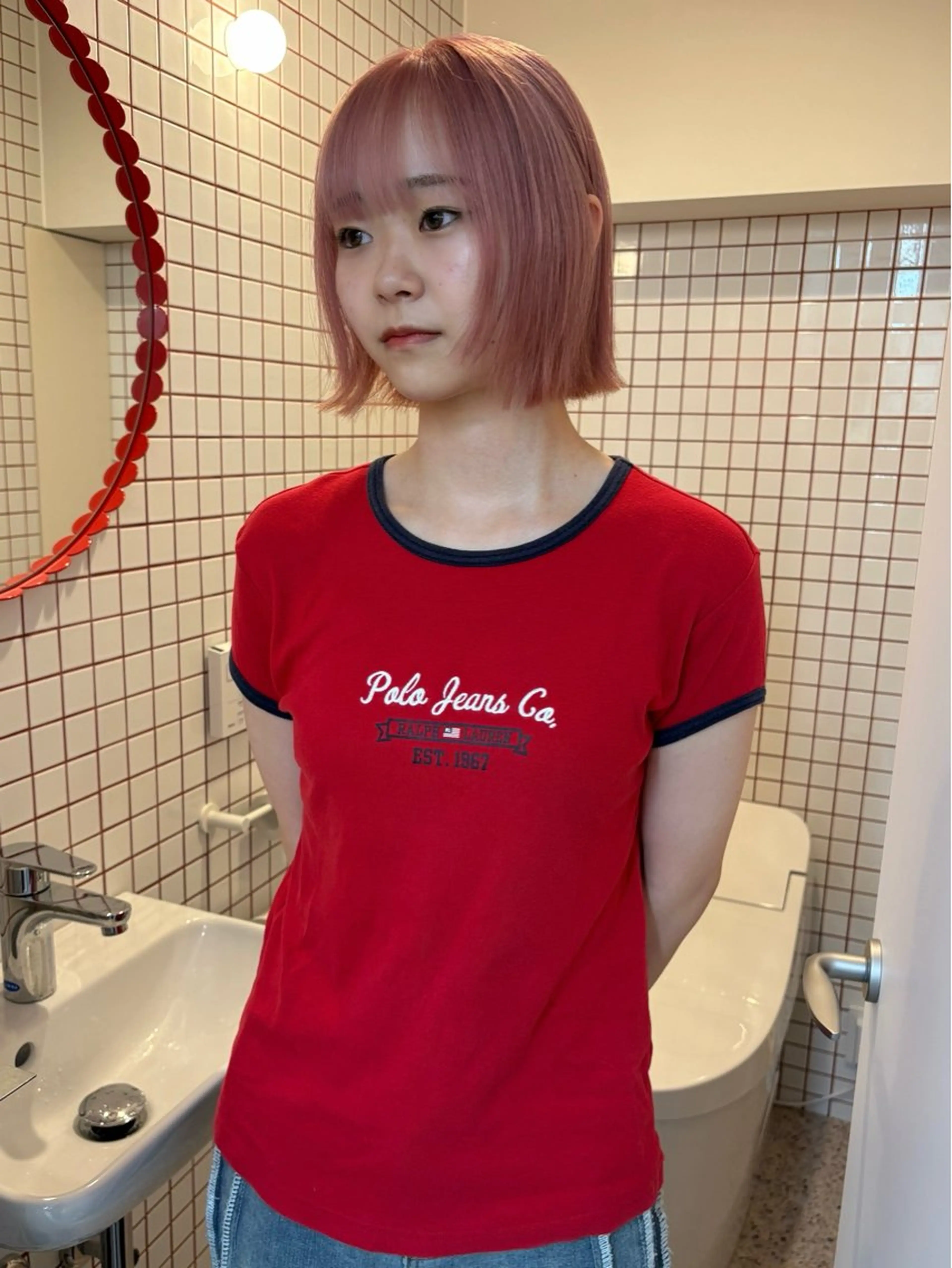 ショート ヘアカラー トリートメント pele 梅田　annex所属・PELEハイトーン shinobuのヘアスタイル