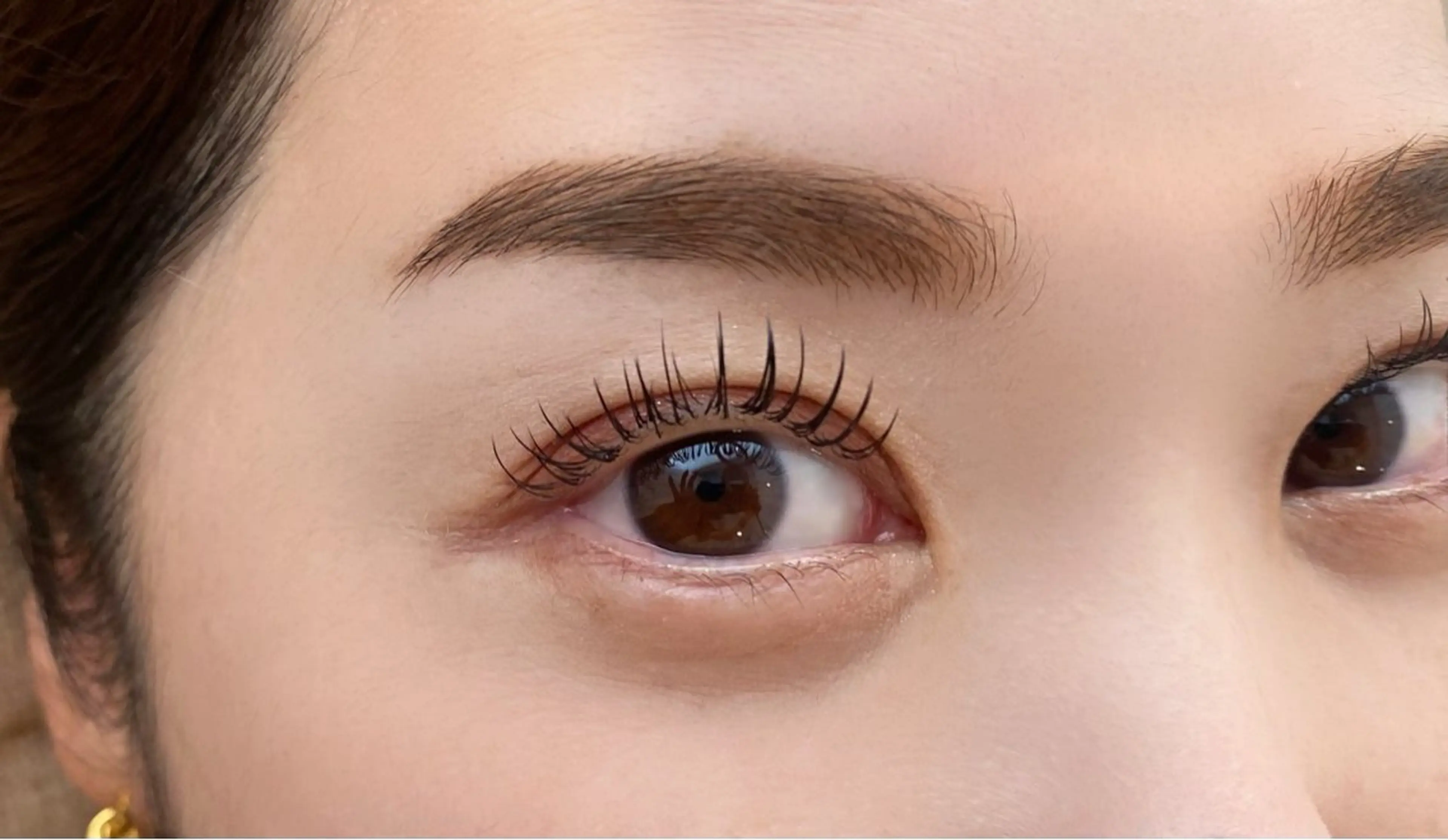 ダメージレスまつ毛パーマ×美眉スタイリングの写真