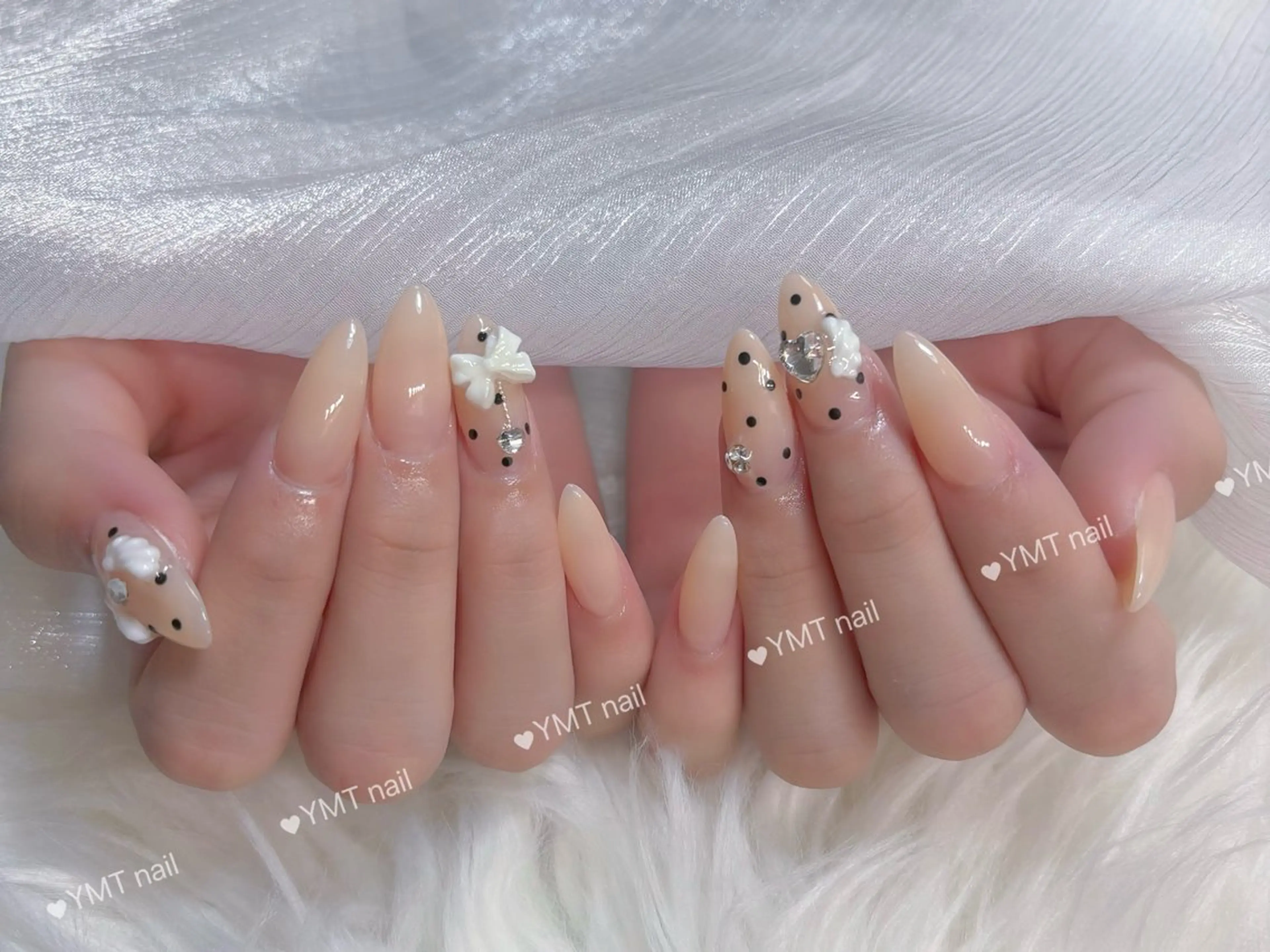 ネイル 長さ出し フットネイル ジェルネイル 韓国ネイル マグネットネイル ハンドネイル YMT NailStudioのネイルデザイン