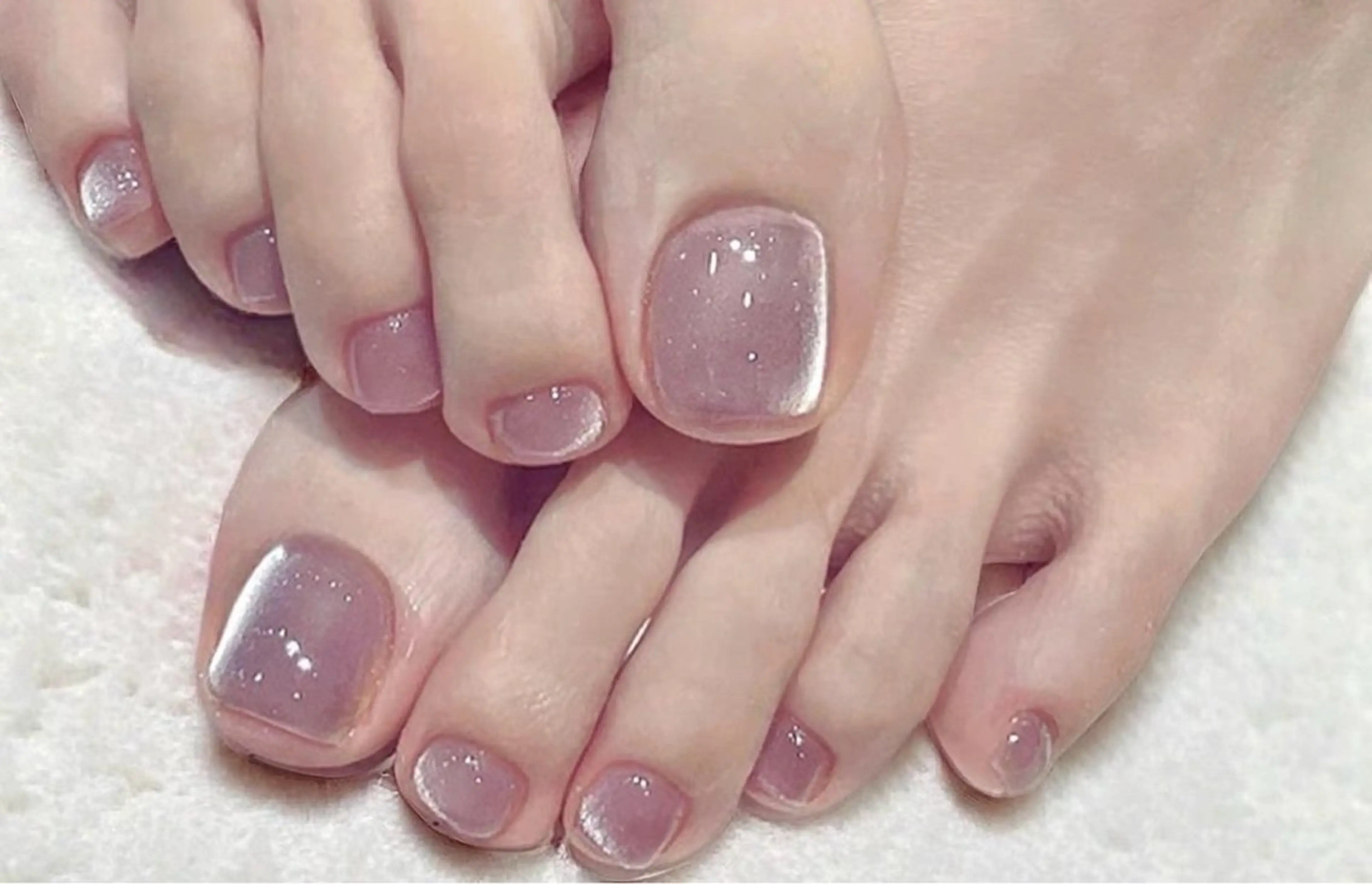 ネイル フットネイル Kaka_ パラジェル、長さだしのネイルデザイン