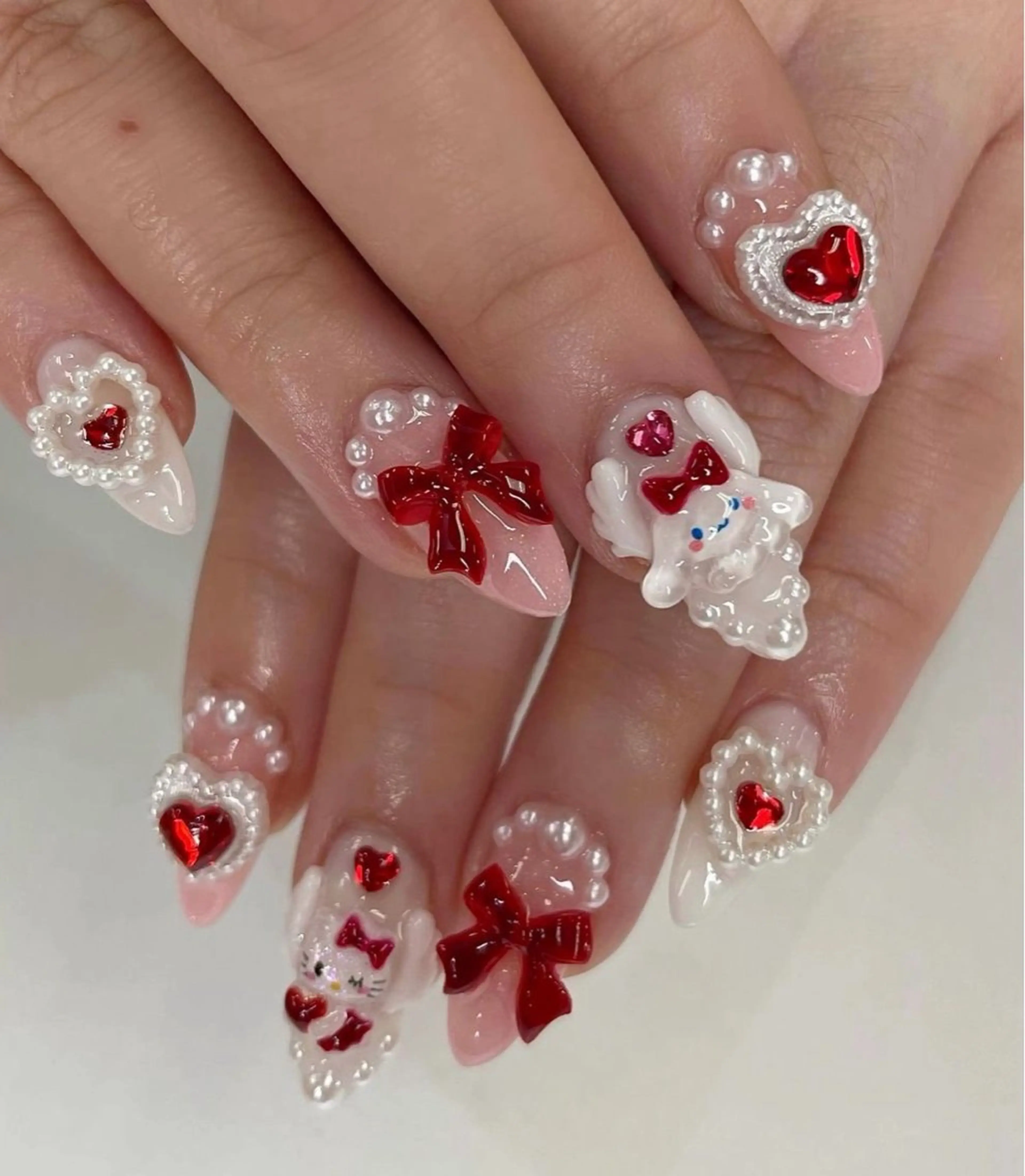 ワンカラー🩷+パーツつけ放題コースの写真