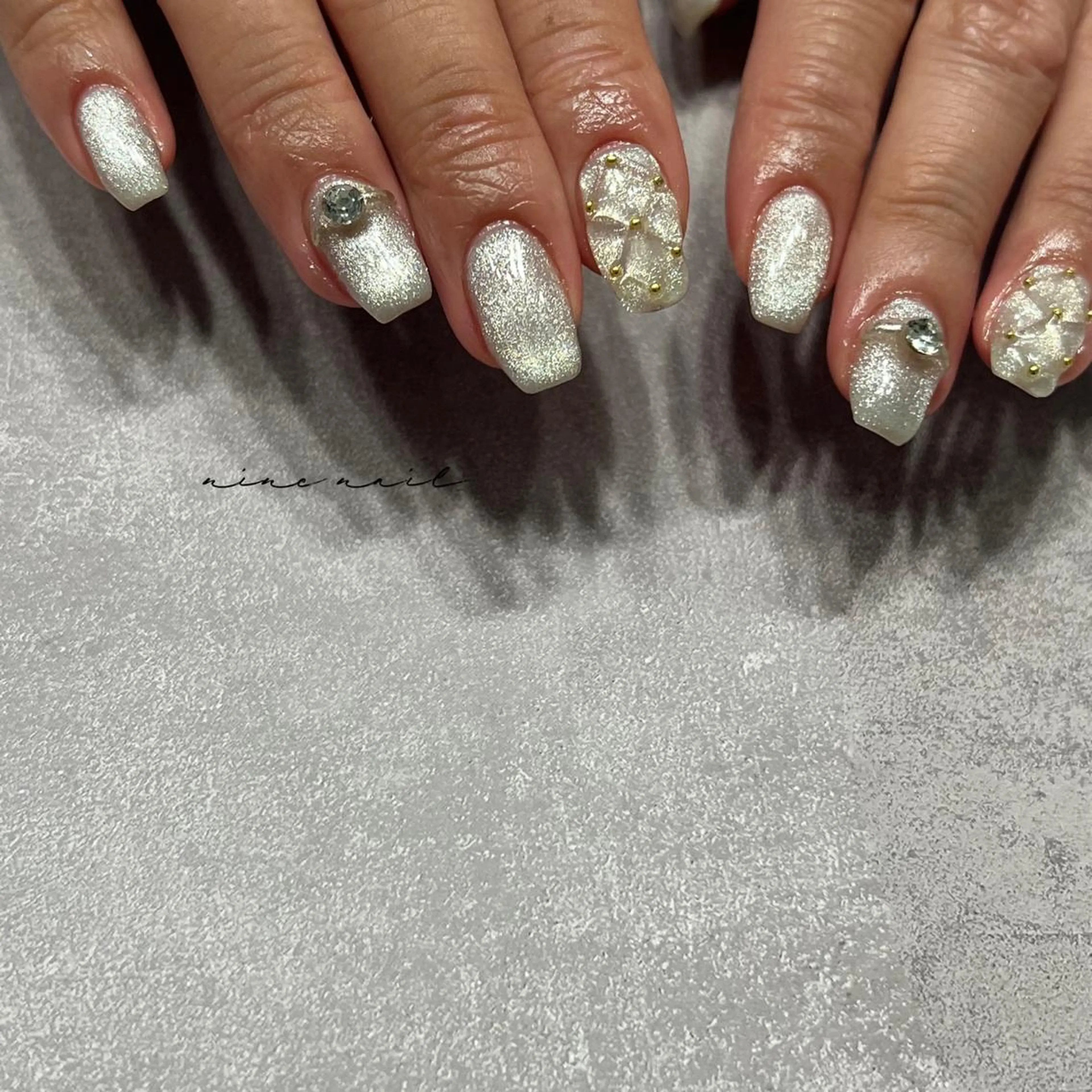 ネイル 韓国ネイル マグネットネイル ワンホンネイル nine nailのネイルデザイン