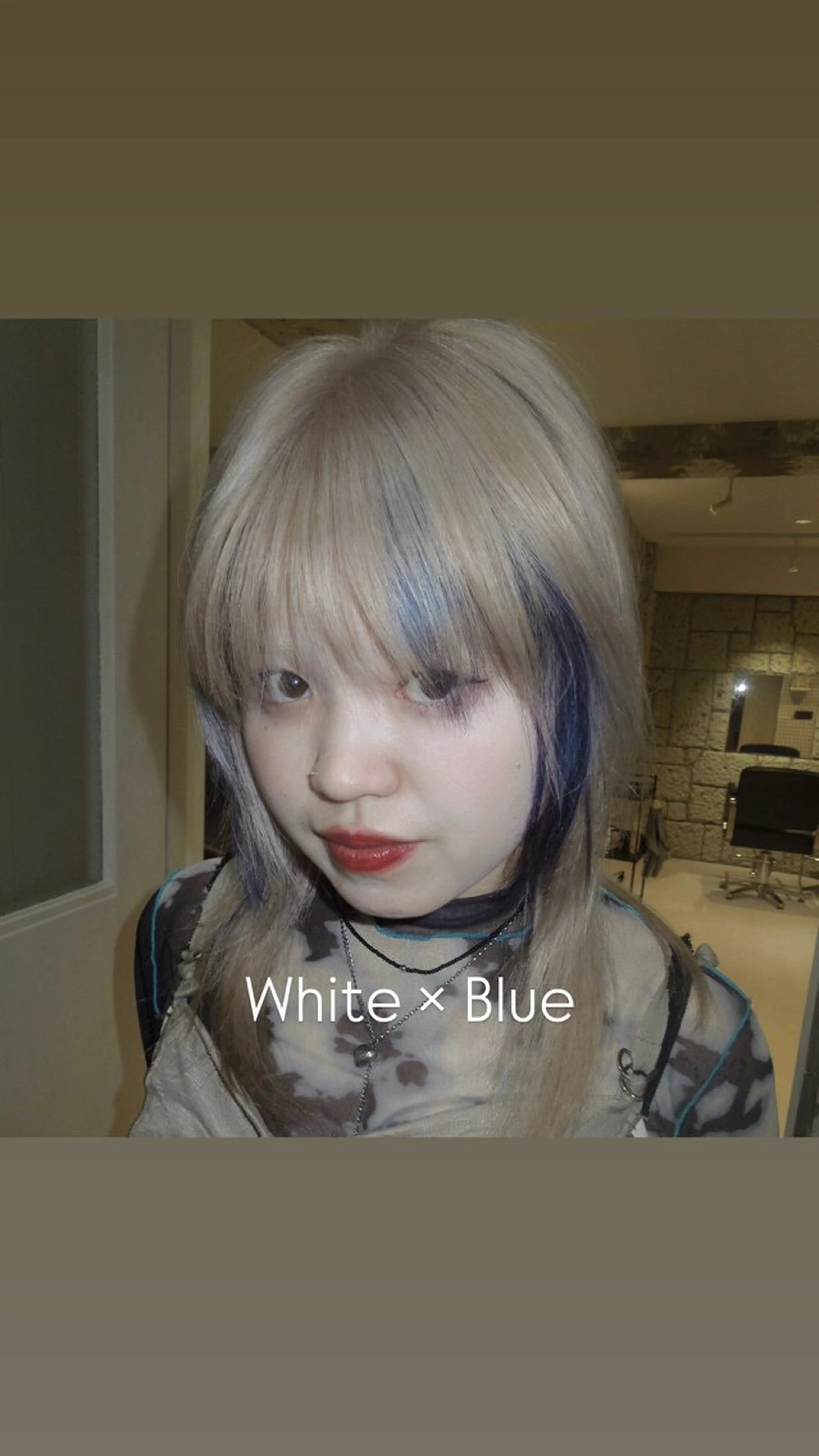 セミロング カラー ブリーチ ケアブリーチ カット ヘアカラー トリートメント タマキ/似合わせ カット/Wカラーのヘアスタイル