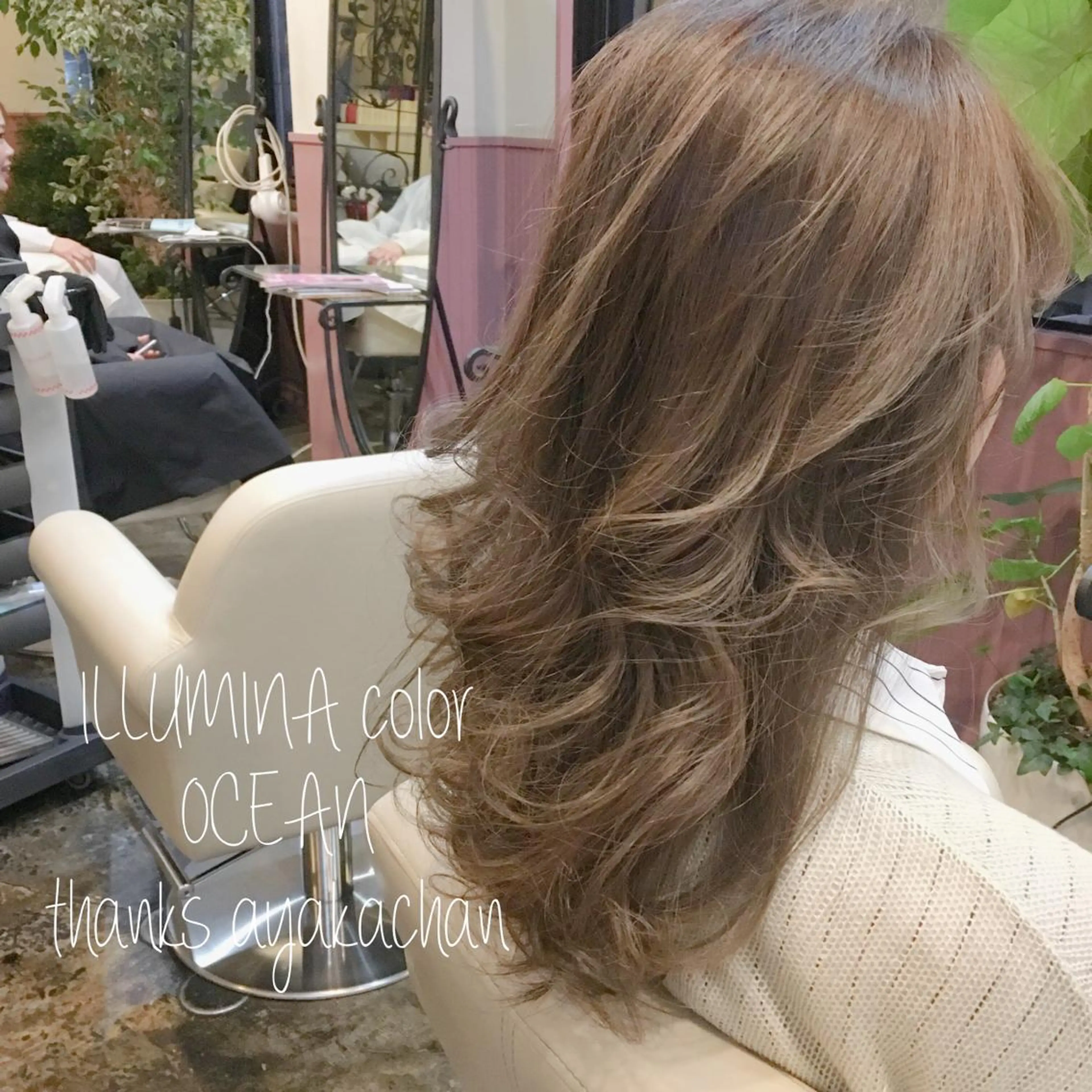 ロング カラー パーマ ヘアアレンジ 表参道Lise おおいしおりのヘアスタイル