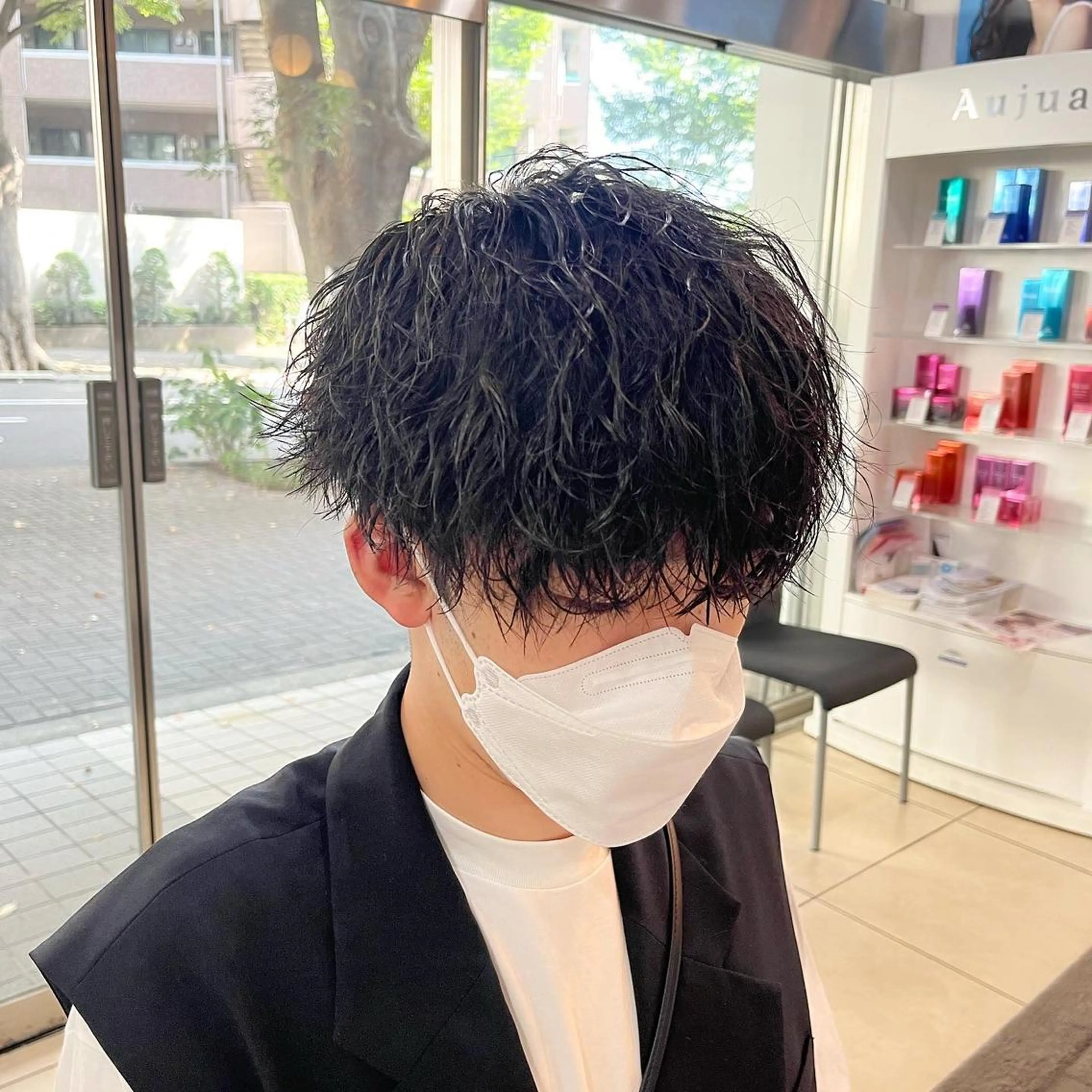 ショート パーマ メンズ メンズパーマ ツイストスパイラルパーマ スパイラルパーマ 韓国風メンズ/毛流れ ヘアなら須田龍世のヘアスタイル