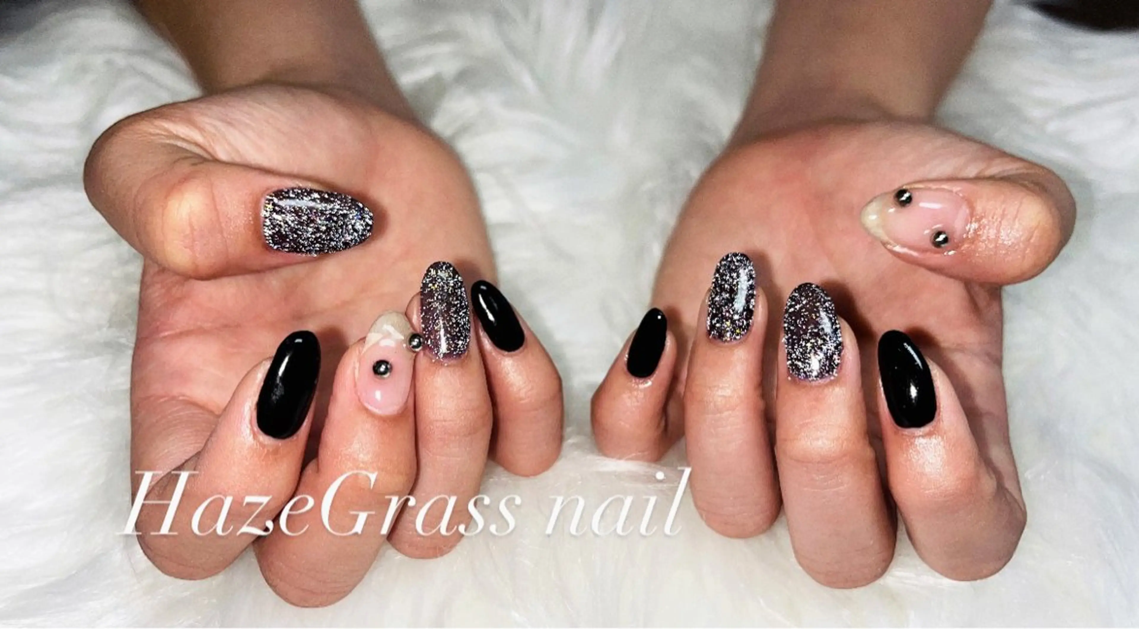 ネイル フラッシュネイル ハンドネイル HazeGrass NAILのネイルデザイン