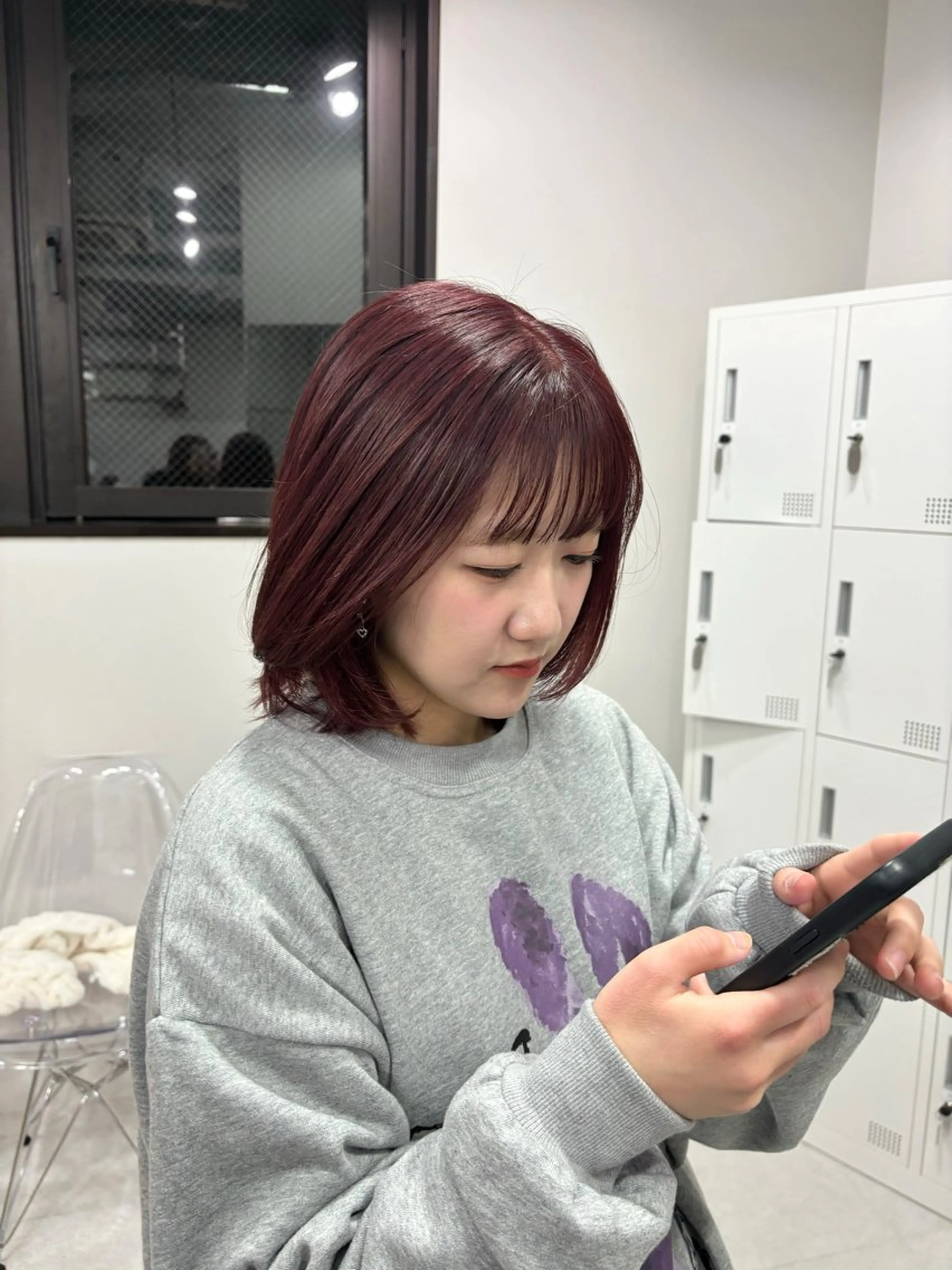 ミディアム カラー レッドカラー Beleza Era所属・韓国レイヤー/ 縮毛矯正🎀minaのヘアスタイル