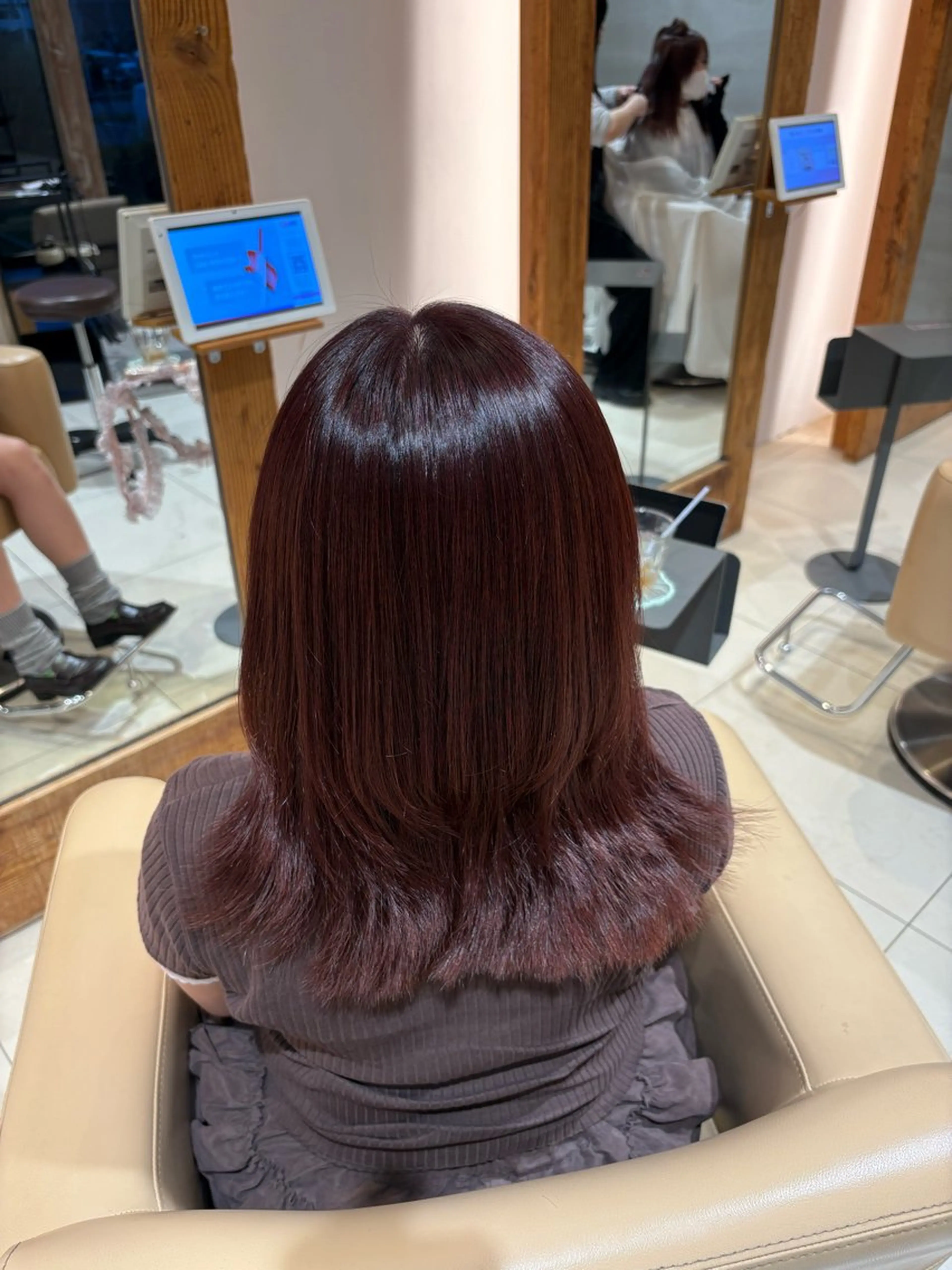 カラー ブラウンカラー ピンクカラー SHAMPOO 伊勢崎ひろせ店所属・小嶋 菜央のヘアスタイル