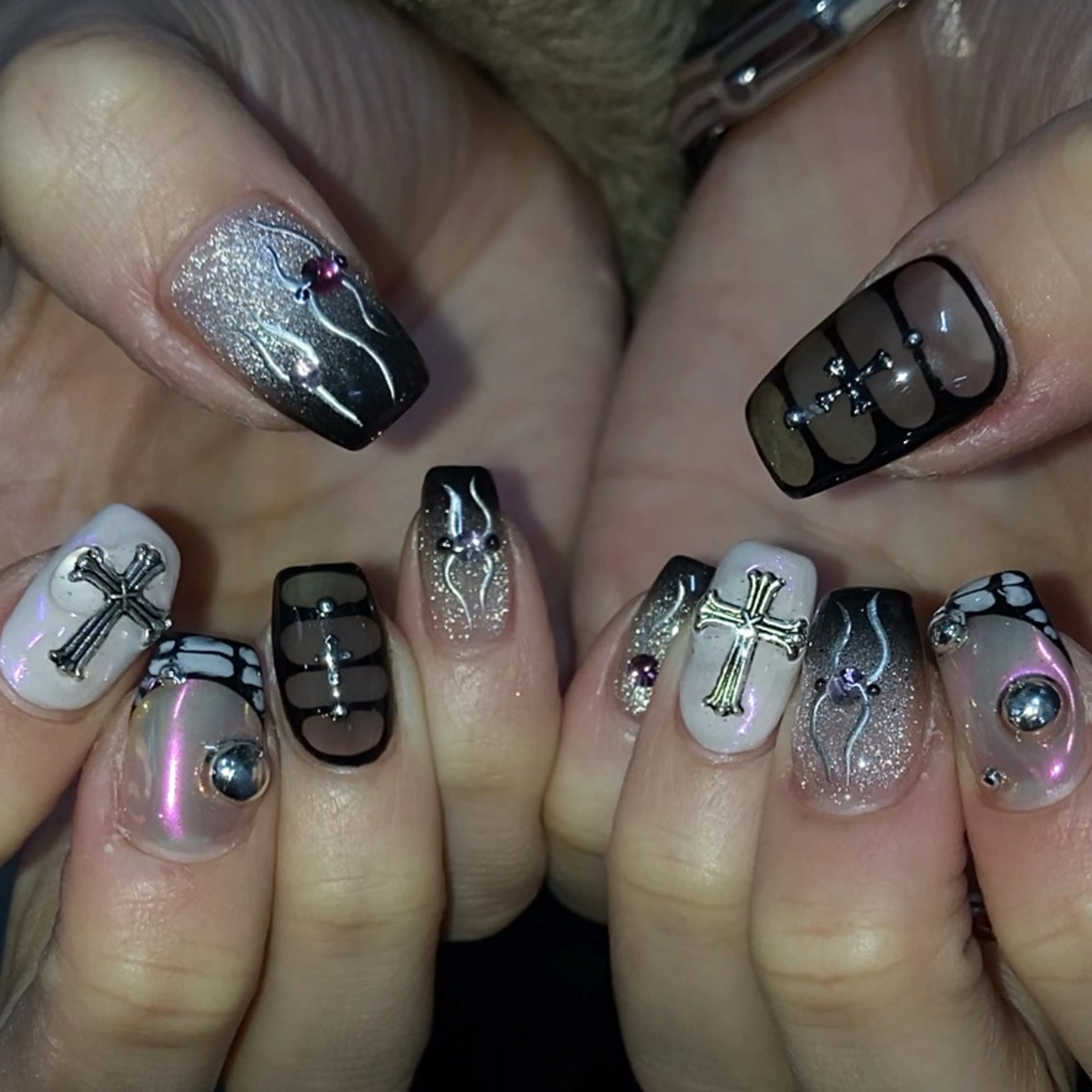 ネイル ハンドネイル フットネイル kana/モード ・グランジ໒꒱のネイルデザイン