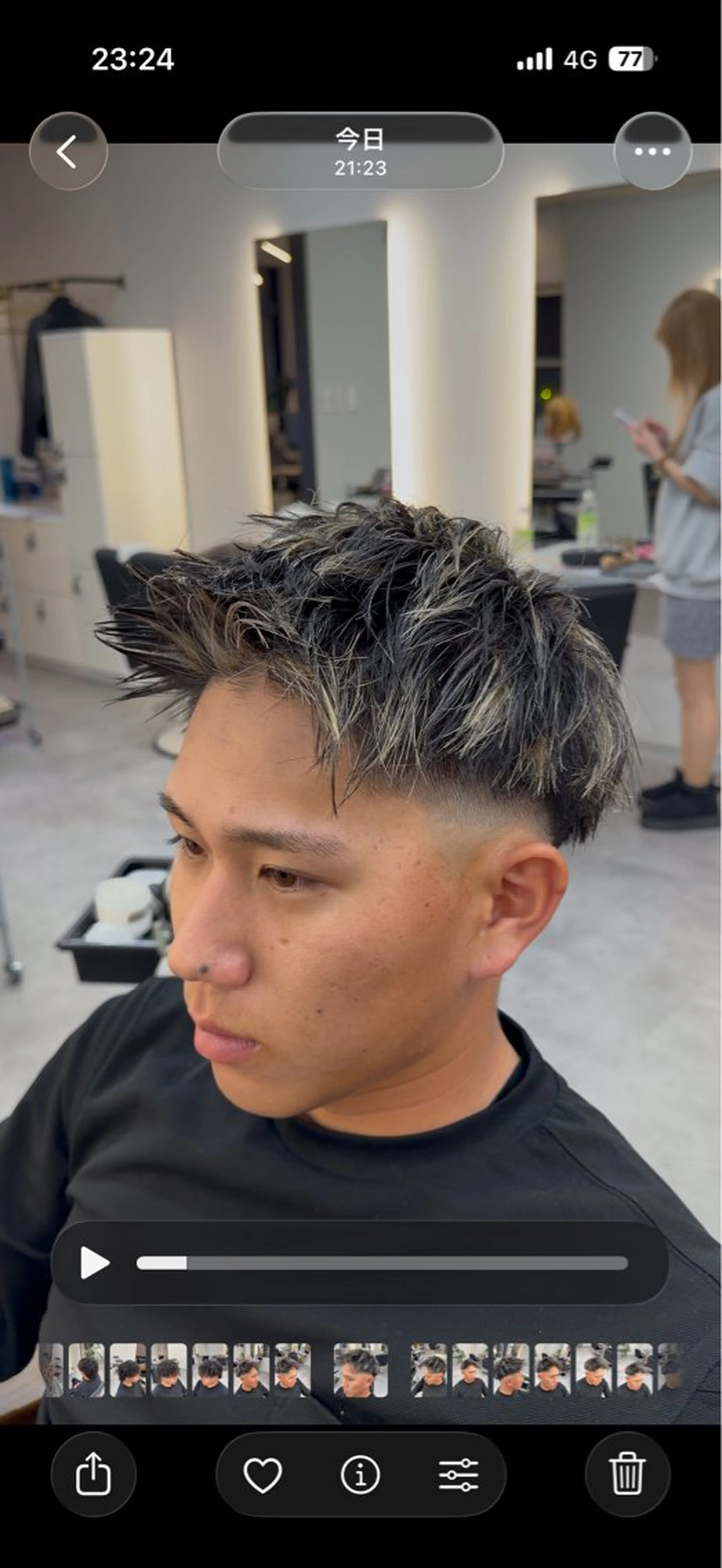 カラー メンズ riens harutoのヘアスタイル