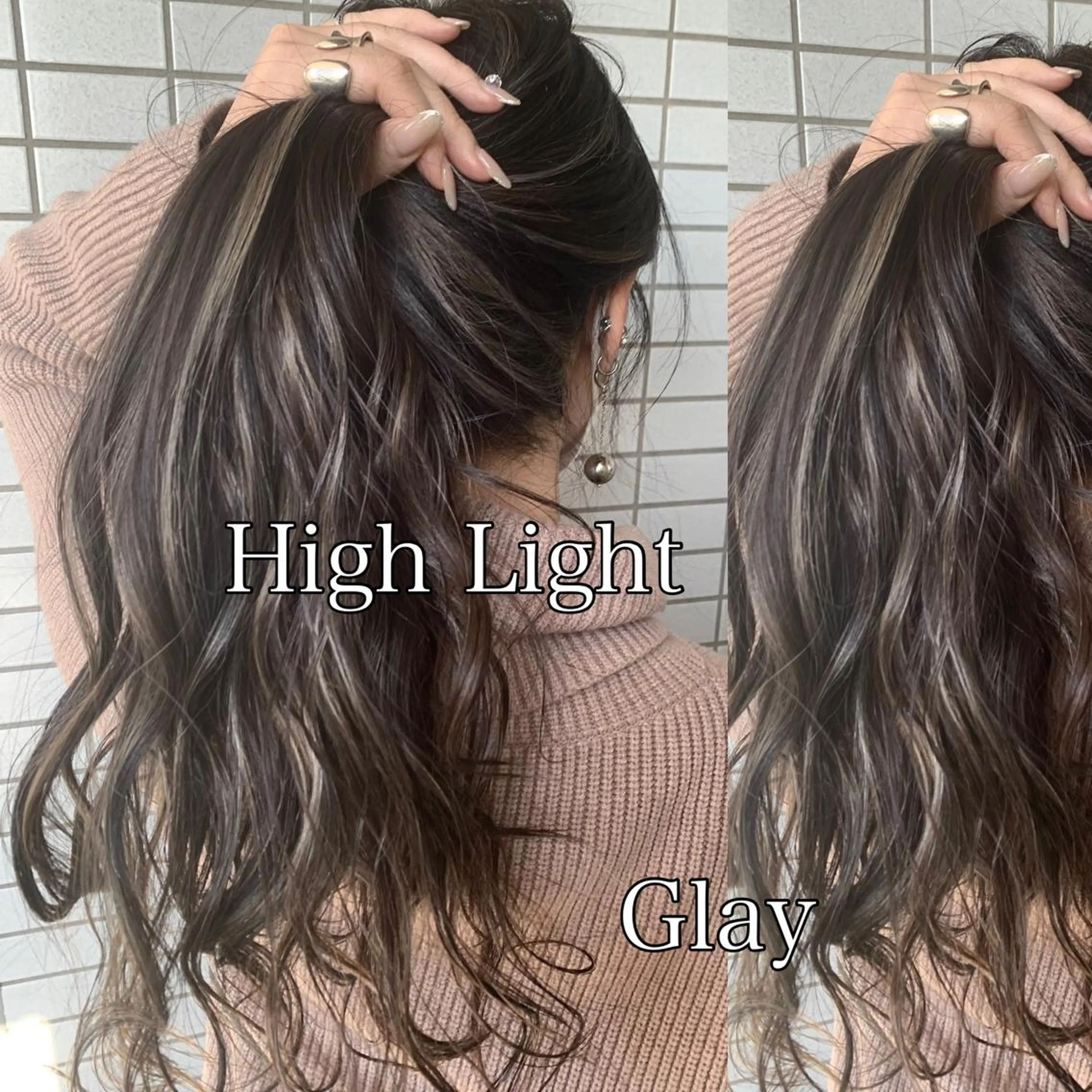 ロング ハイライト mimiiy梅田 中崎町ハイトーンのヘアスタイル