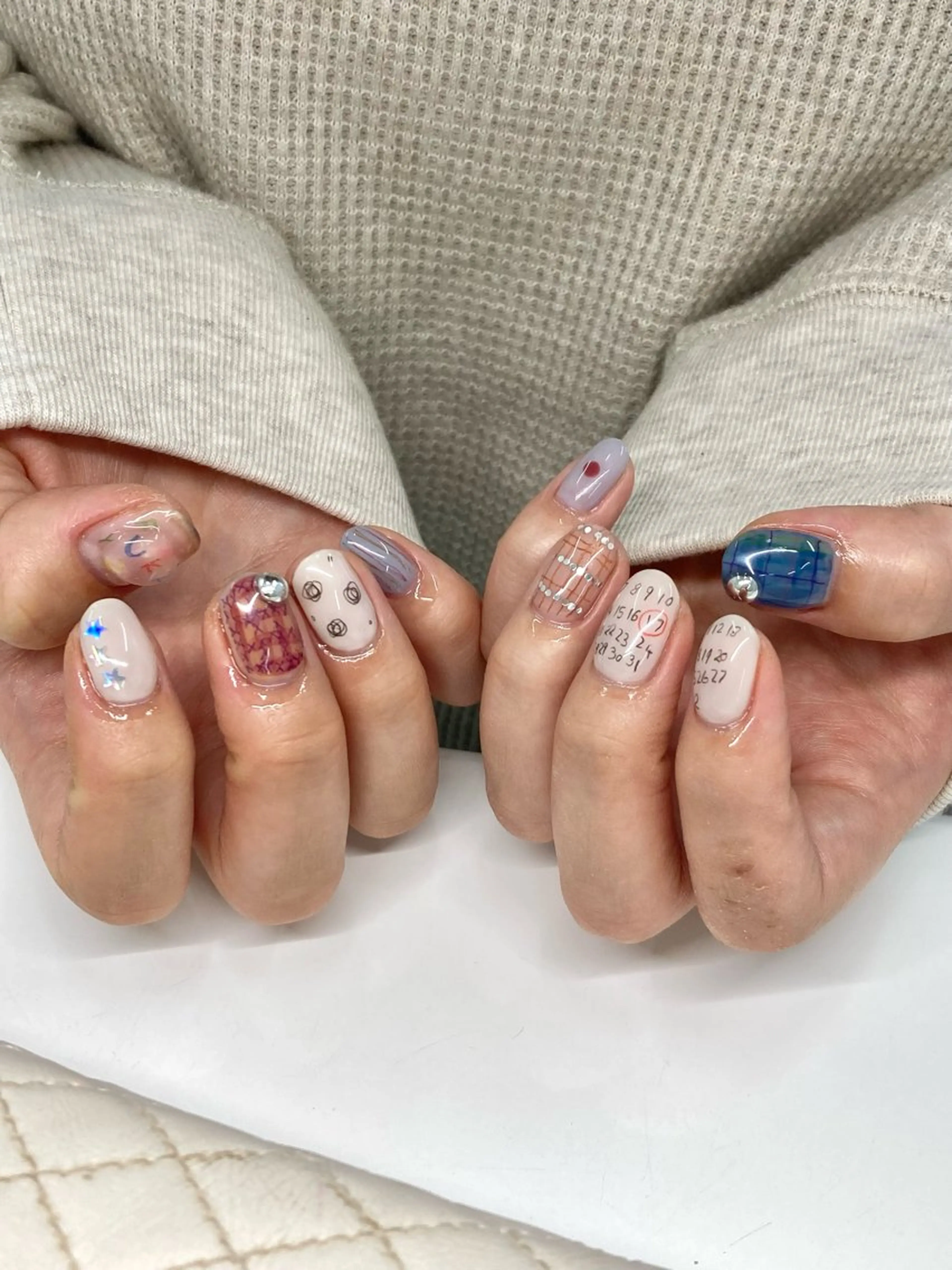 ネイル ショートネイル 佐々木 優花のネイルデザイン