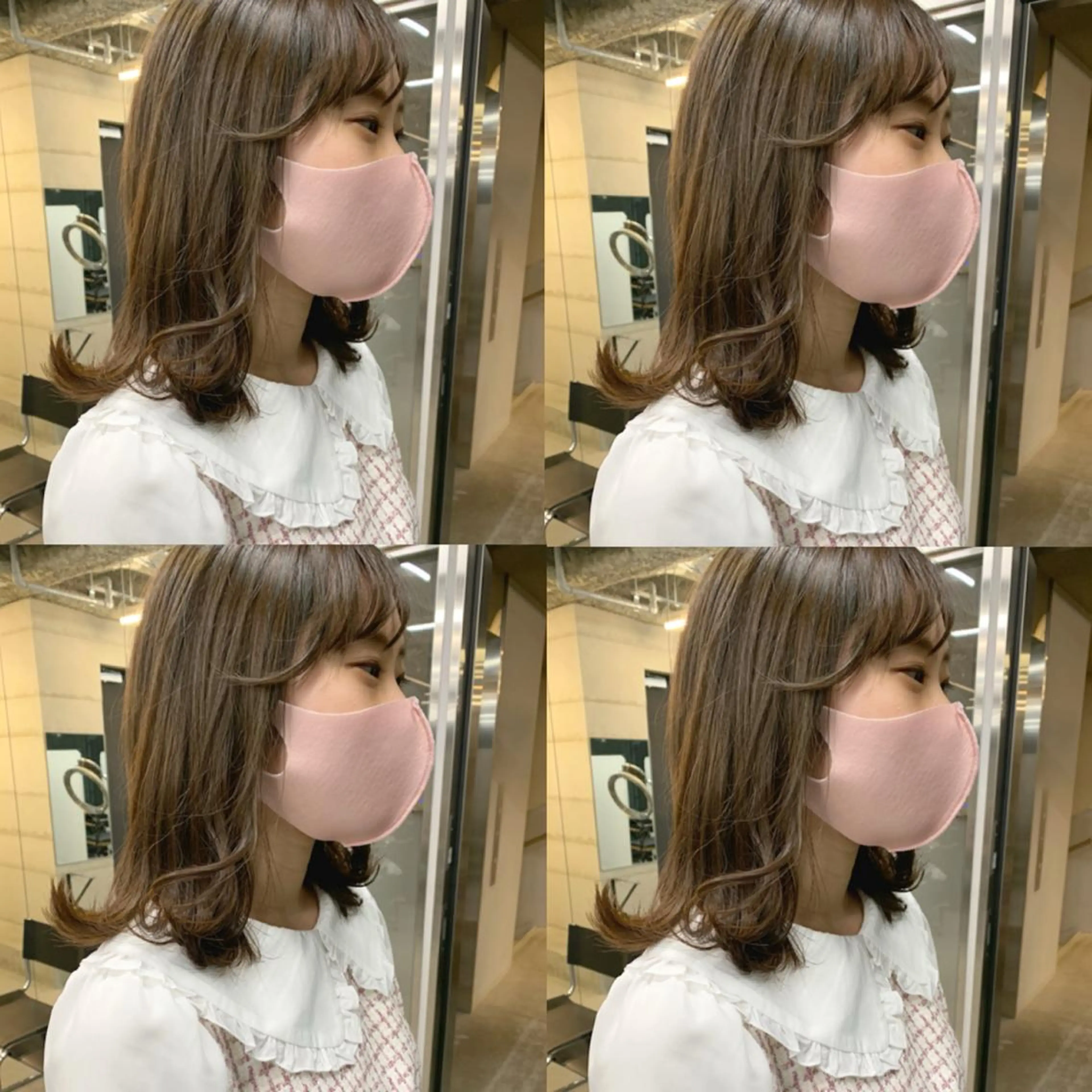 ミディアム カラー 透明感/オリーブ/ グレージュ/YUKAのヘアスタイル