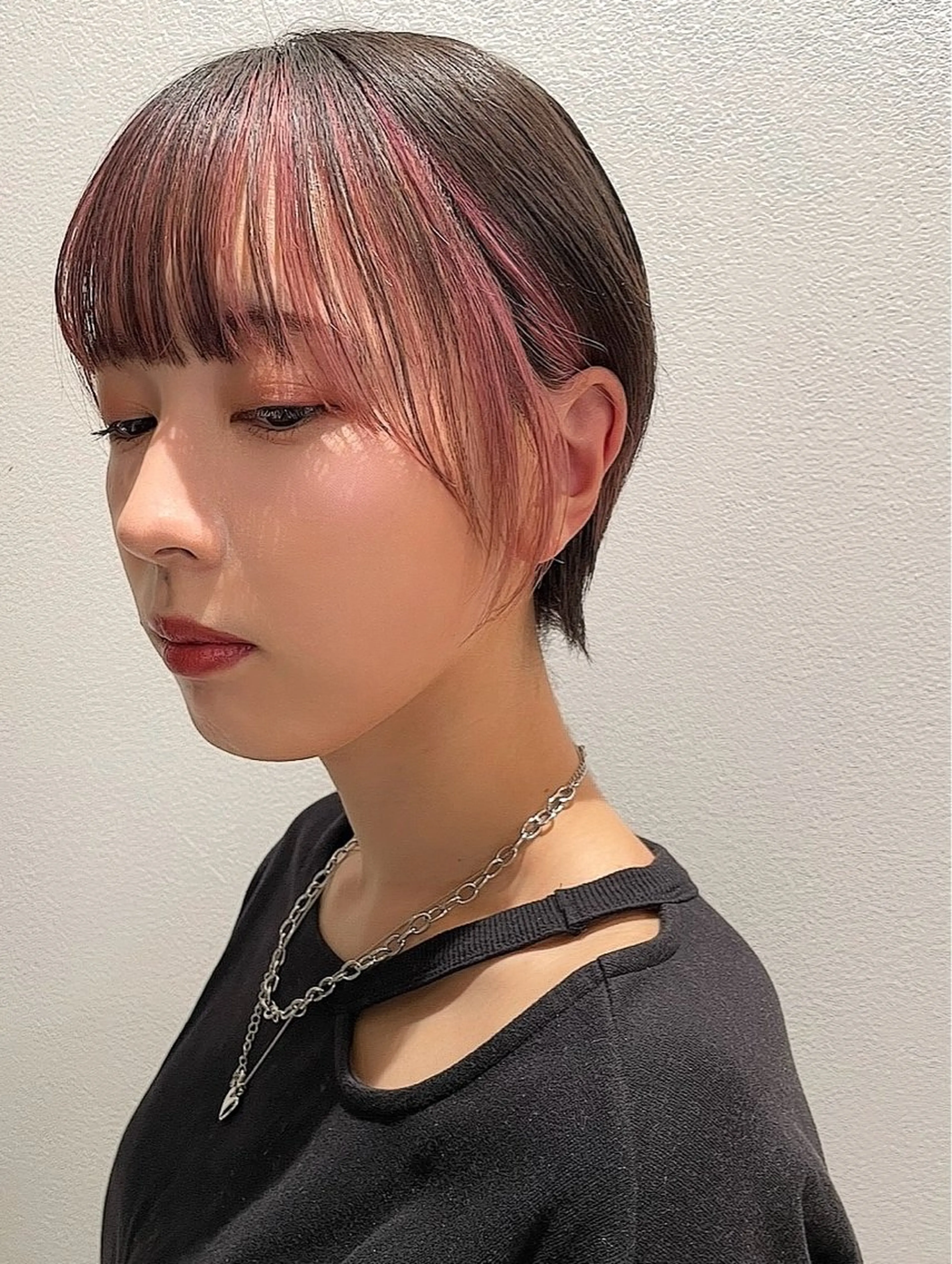 ショート カラー ミストバング  フェイスフレーミング ヘアカラー パーマ/ボブ/レイ ヤー💫SUZUKAのヘアスタイル