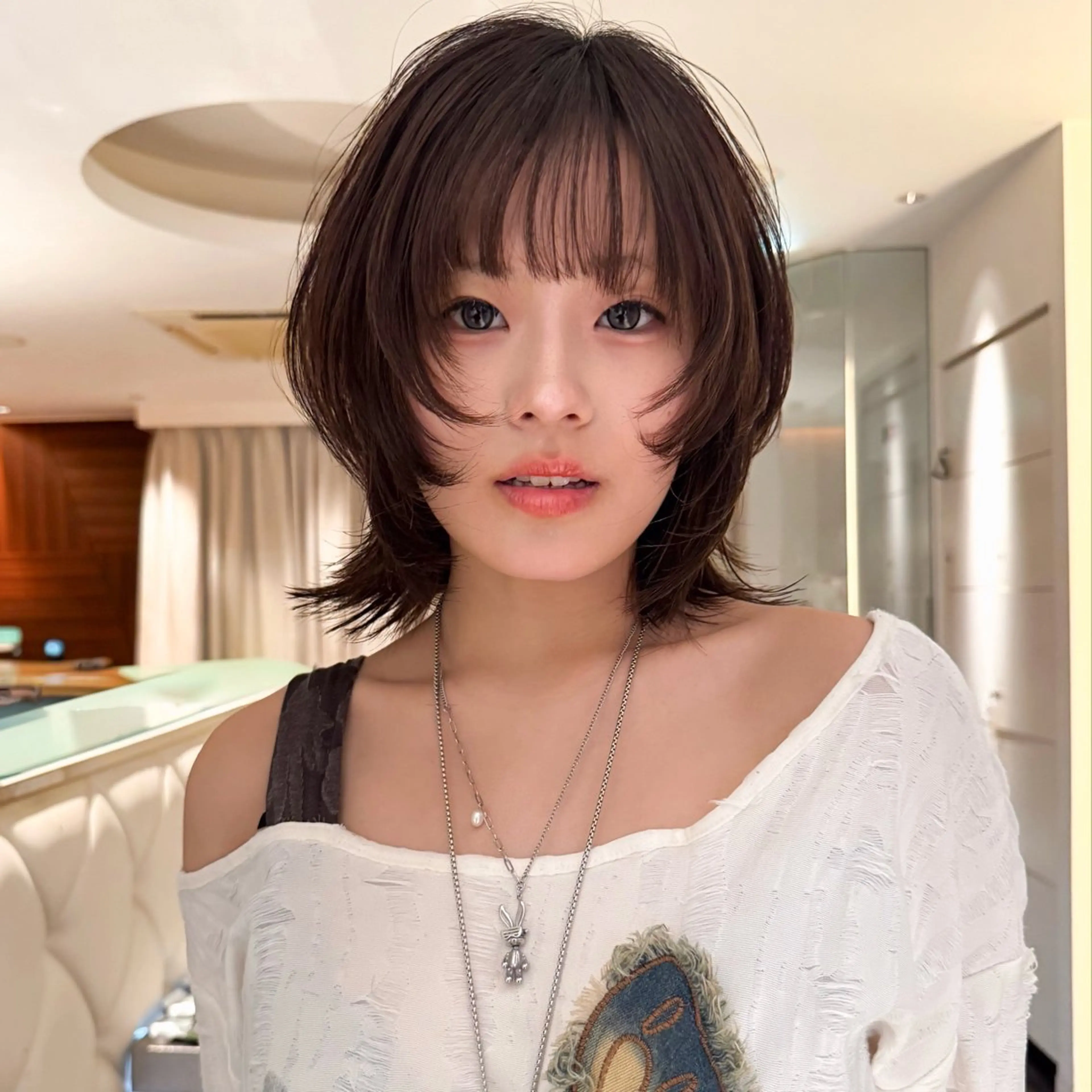 ショート ボブ ウルフカット モデル募集/山田蓮/ レイヤーボブのヘアスタイル