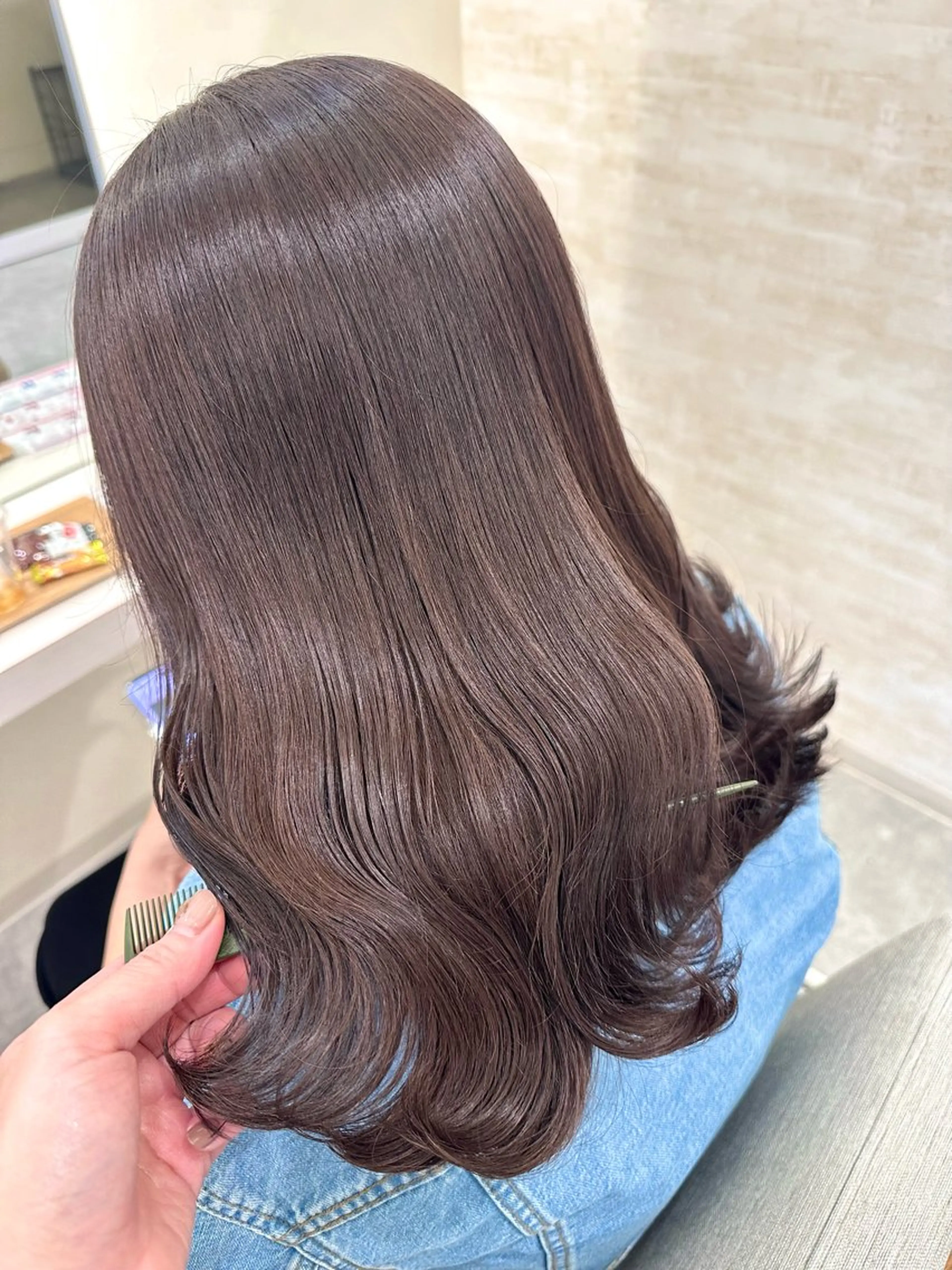 ミディアム ヘアカラー トリートメント 髪質改善&ヘアケア 永山若奈のヘアスタイル
