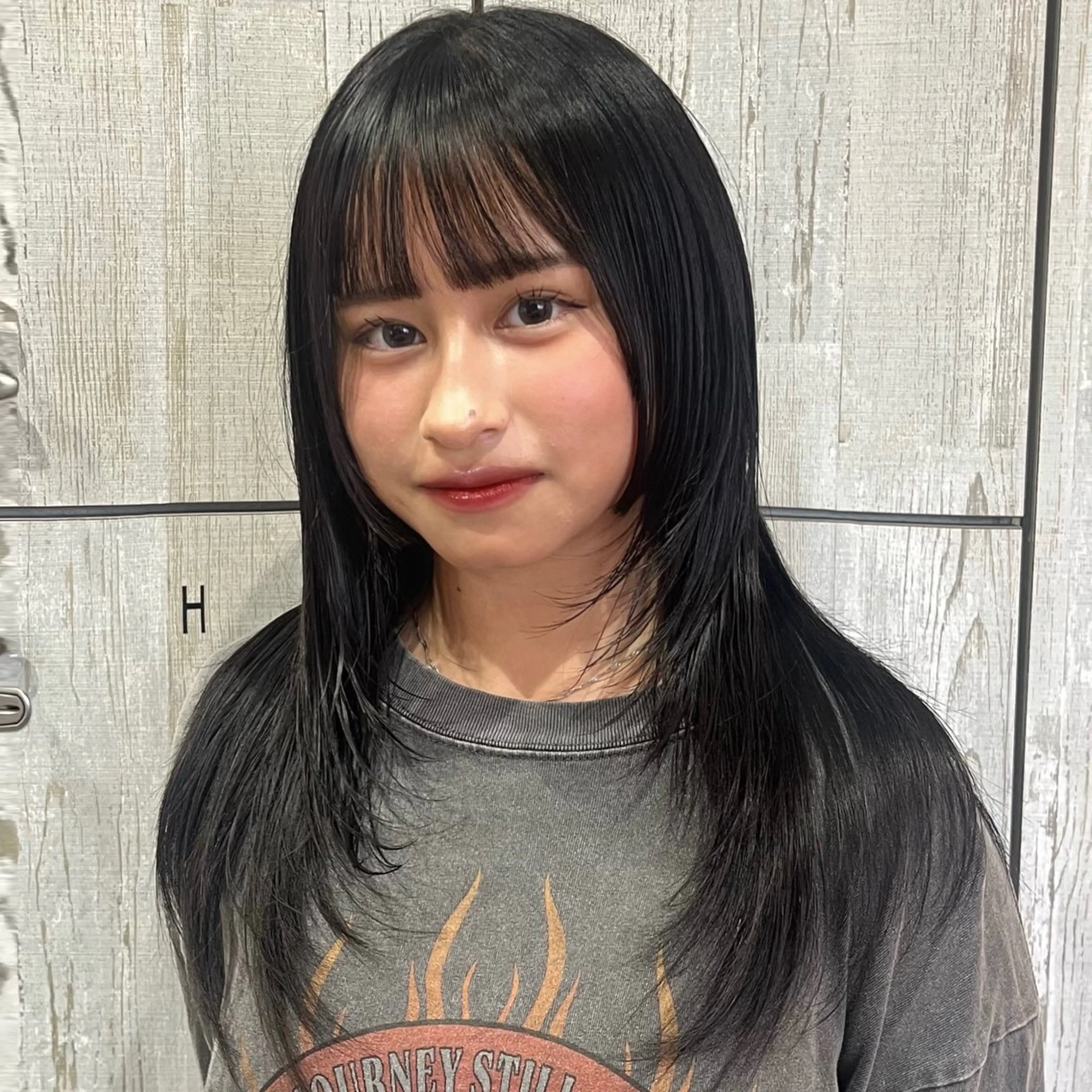 ロング 顔周りカット 姫カット レイヤーカット カラー/韓国レイヤー /ブリーチ/hinaのヘアスタイル