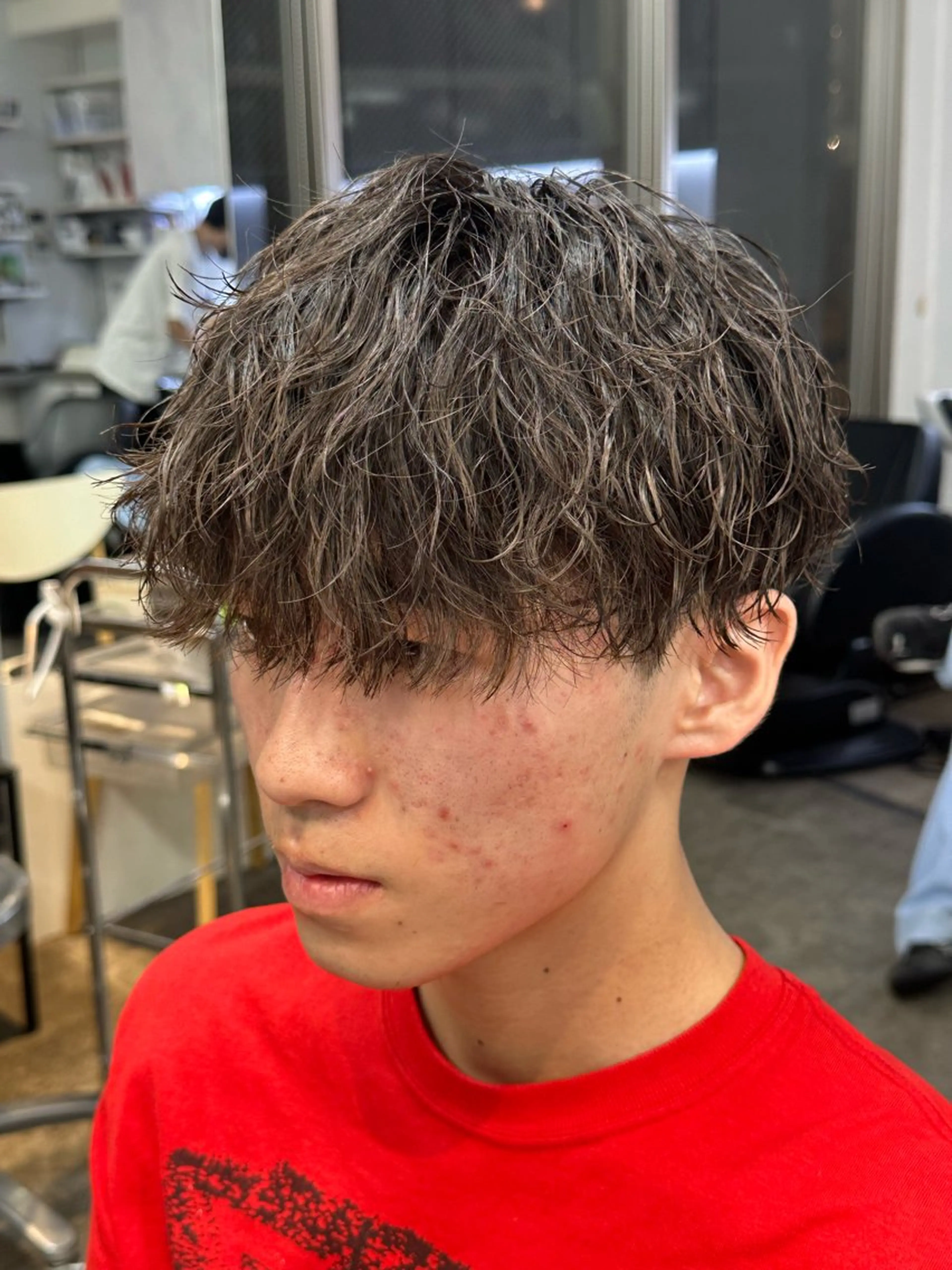 パーマ メンズ フェザーパーマ マッシュ メンズパーマ 学生（メンズ向け） メンズツイストパーマ fifth men's原宿所属・fifth/原宿/ シャドウパーマ/カズのヘアスタイル