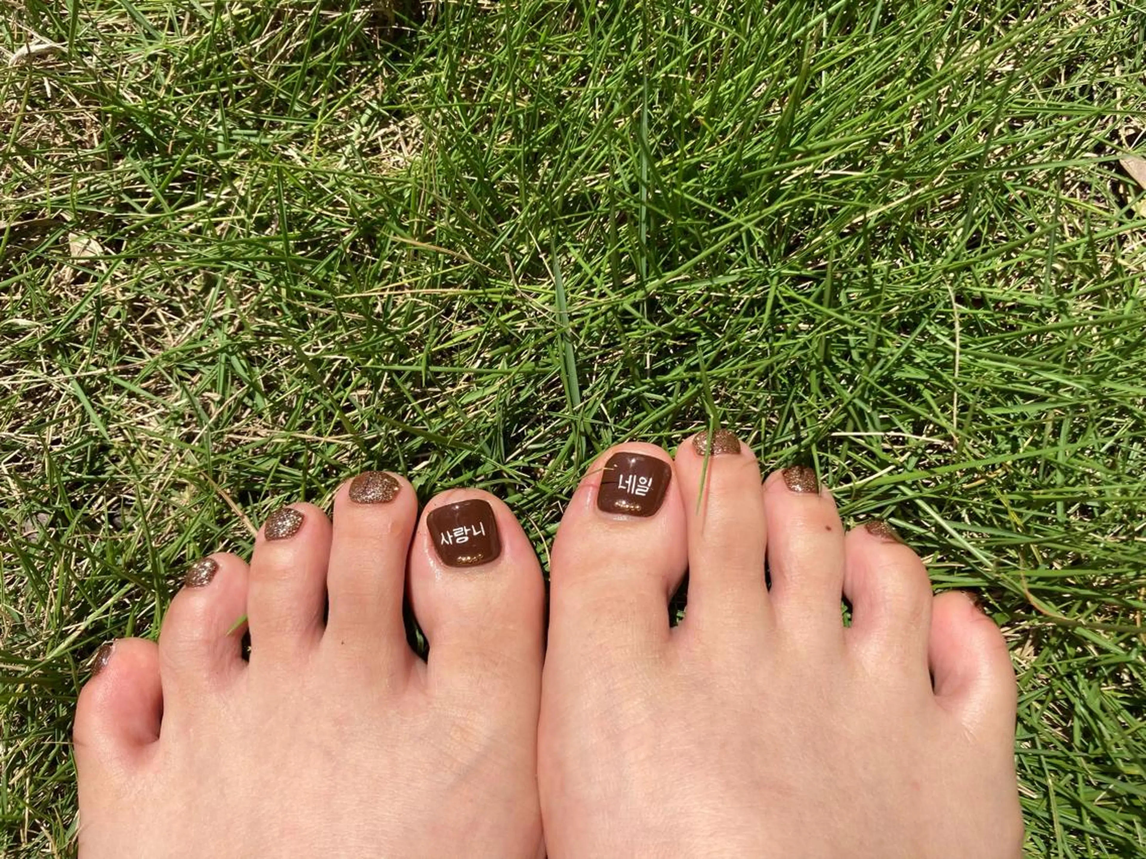 foot nail👣親指アート2本込み🌈の写真