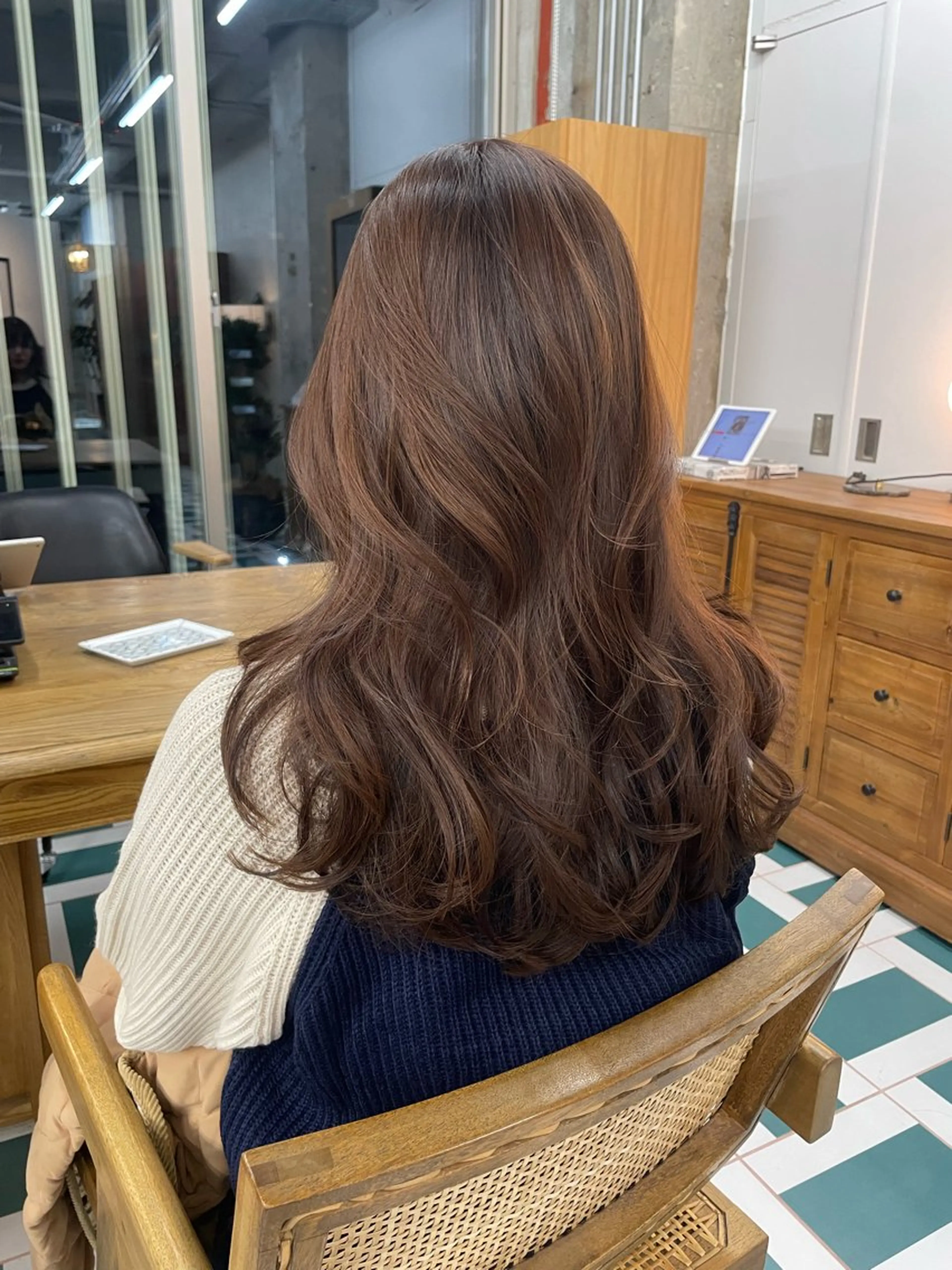 ロング カット noé【ノエ】所属・RIN/ レイヤー/オリーブのヘアスタイル