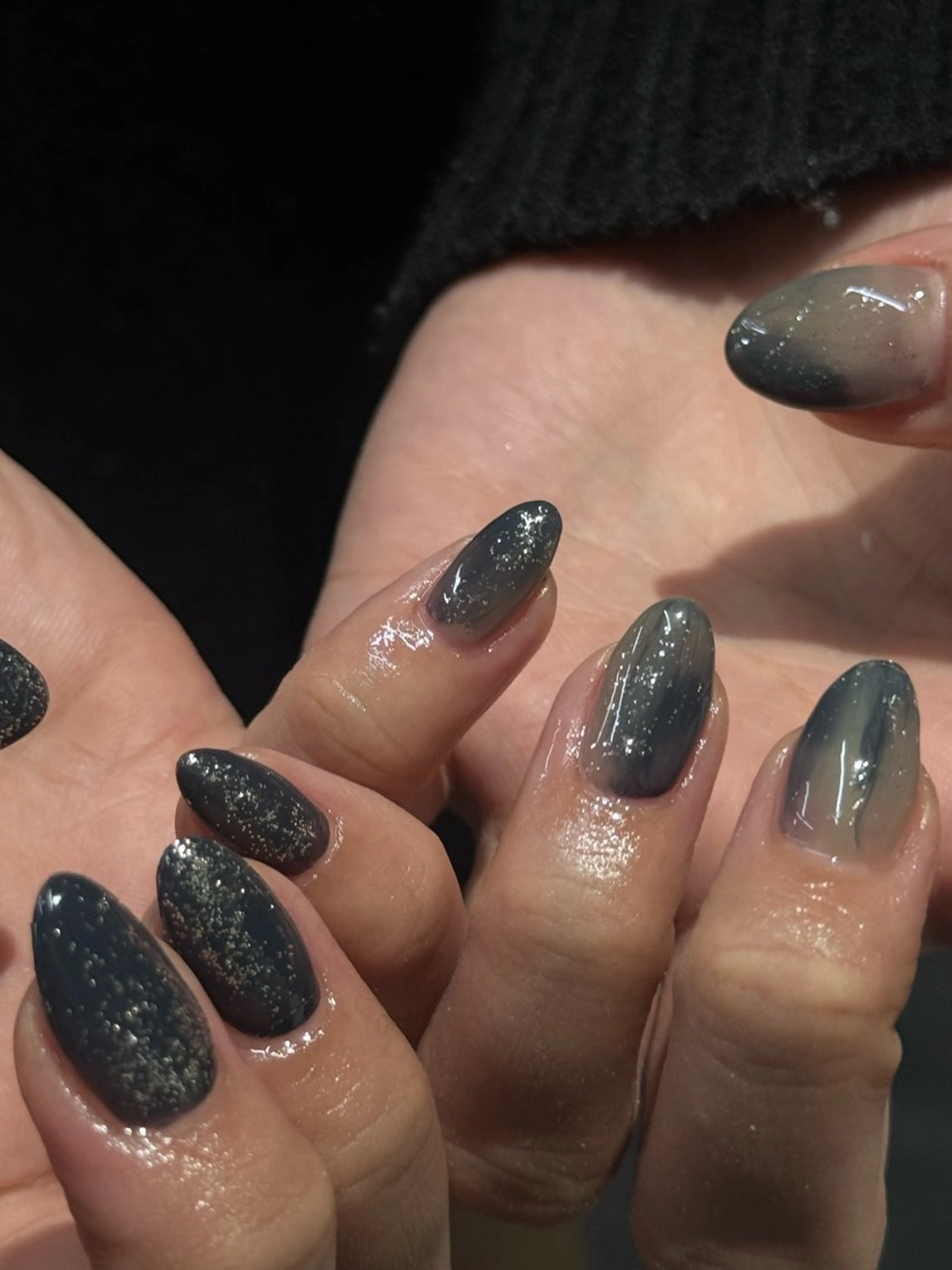 ネイル フレンチネイル マグネットネイル ニュアンスネイル ワンカラーネイル ハンドネイル GRANDE大須 Cecil💜のネイルデザイン