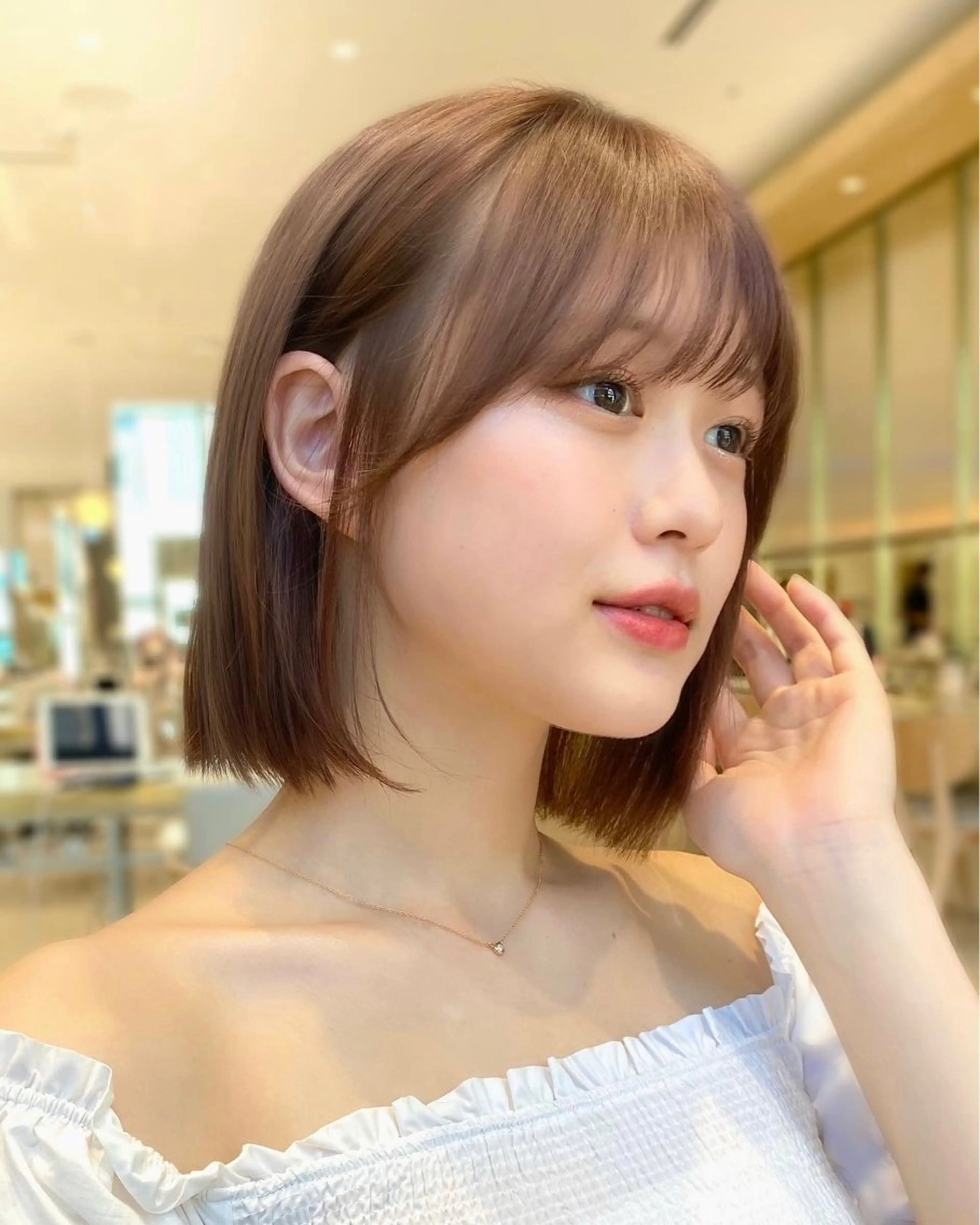 ショート カラー パーマ ヘアアレンジ カット ヘアカラー 縮毛矯正 トリートメント 小野寺瑞希 /最小顔カットのヘアスタイル
