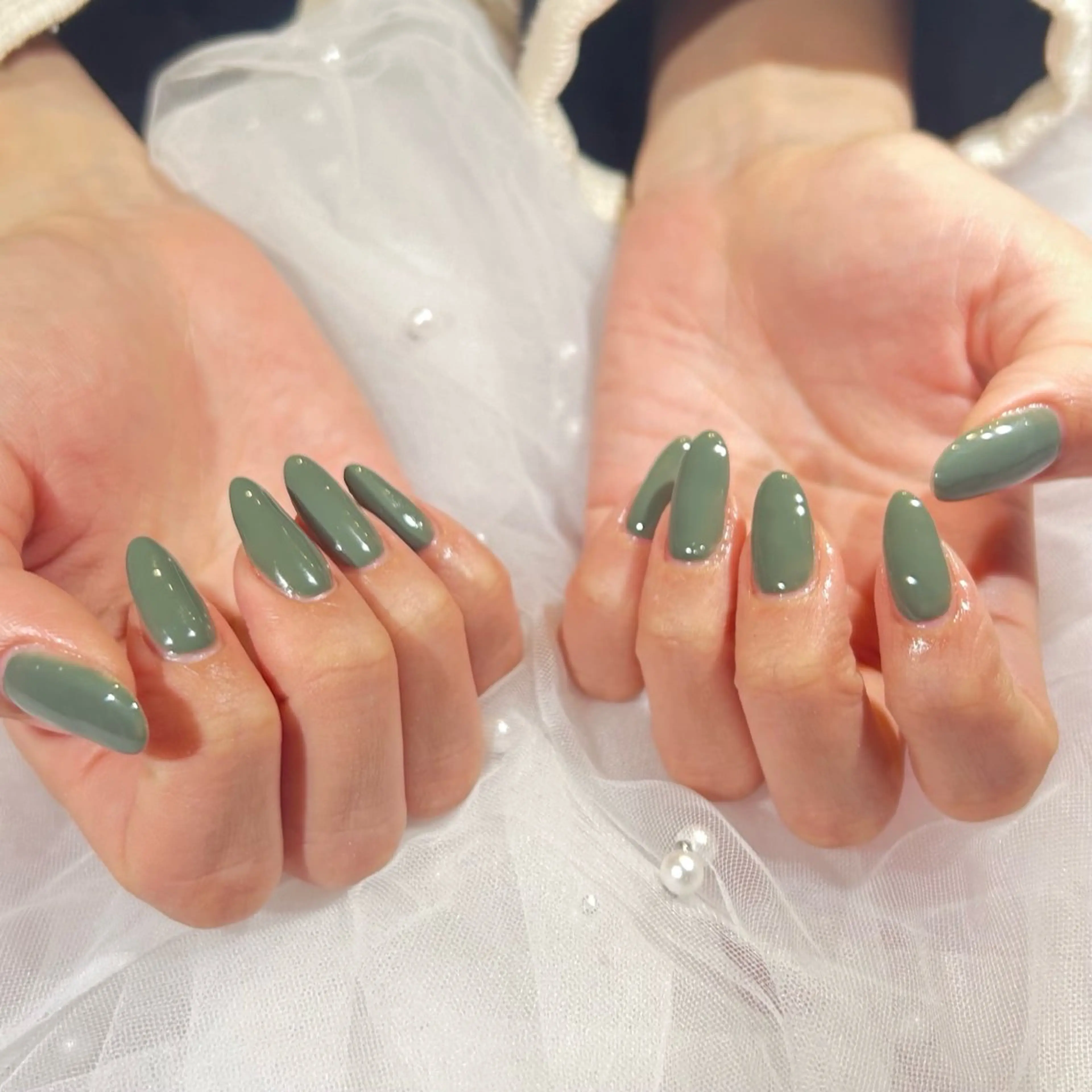 ネイル ワンカラーネイル ハンドネイル Alissa Nail所属・長さだし/新栄町駅 Alissaのネイルデザイン