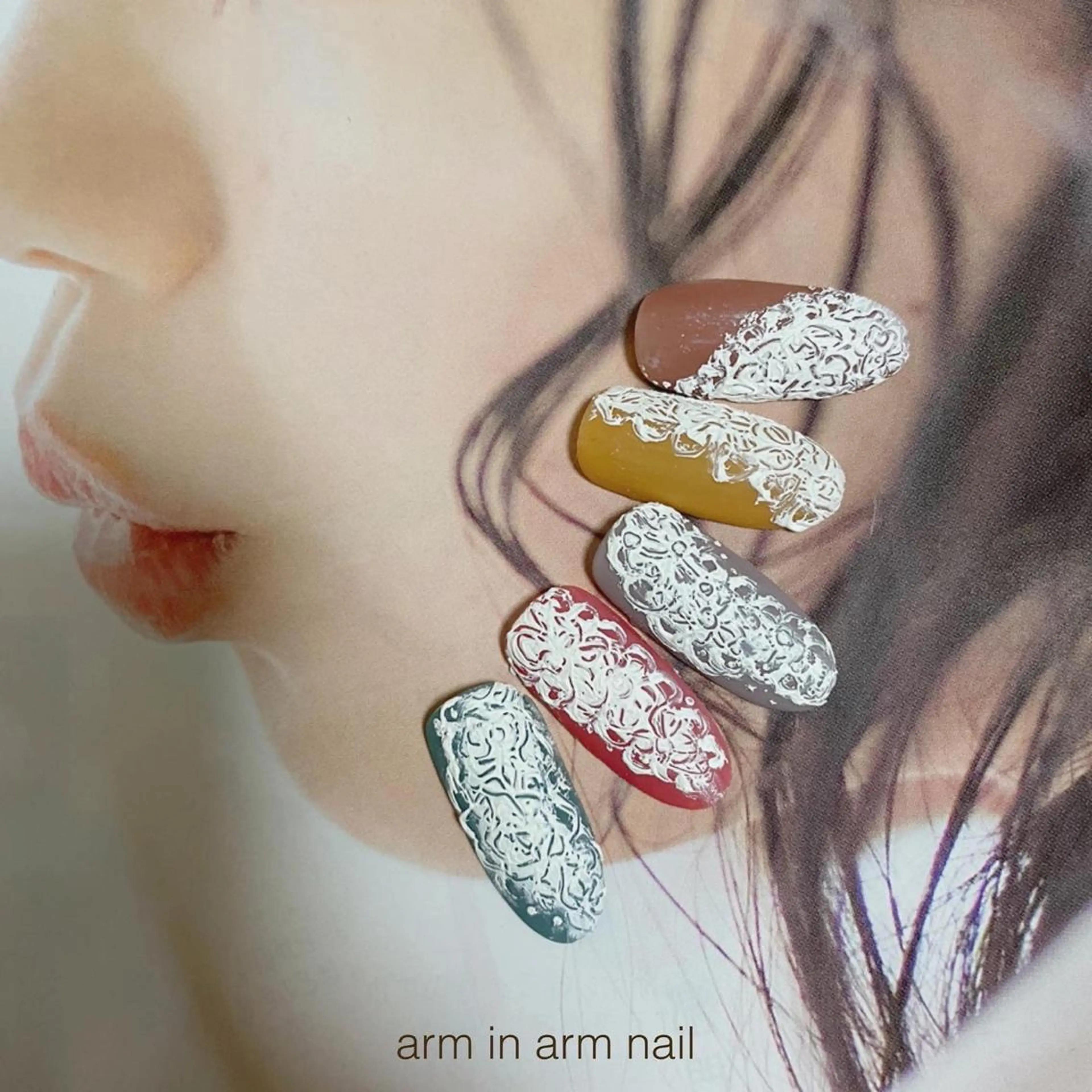 ネイル arm in arm ︎✿Yamamotoのマツエク・マツパデザイン